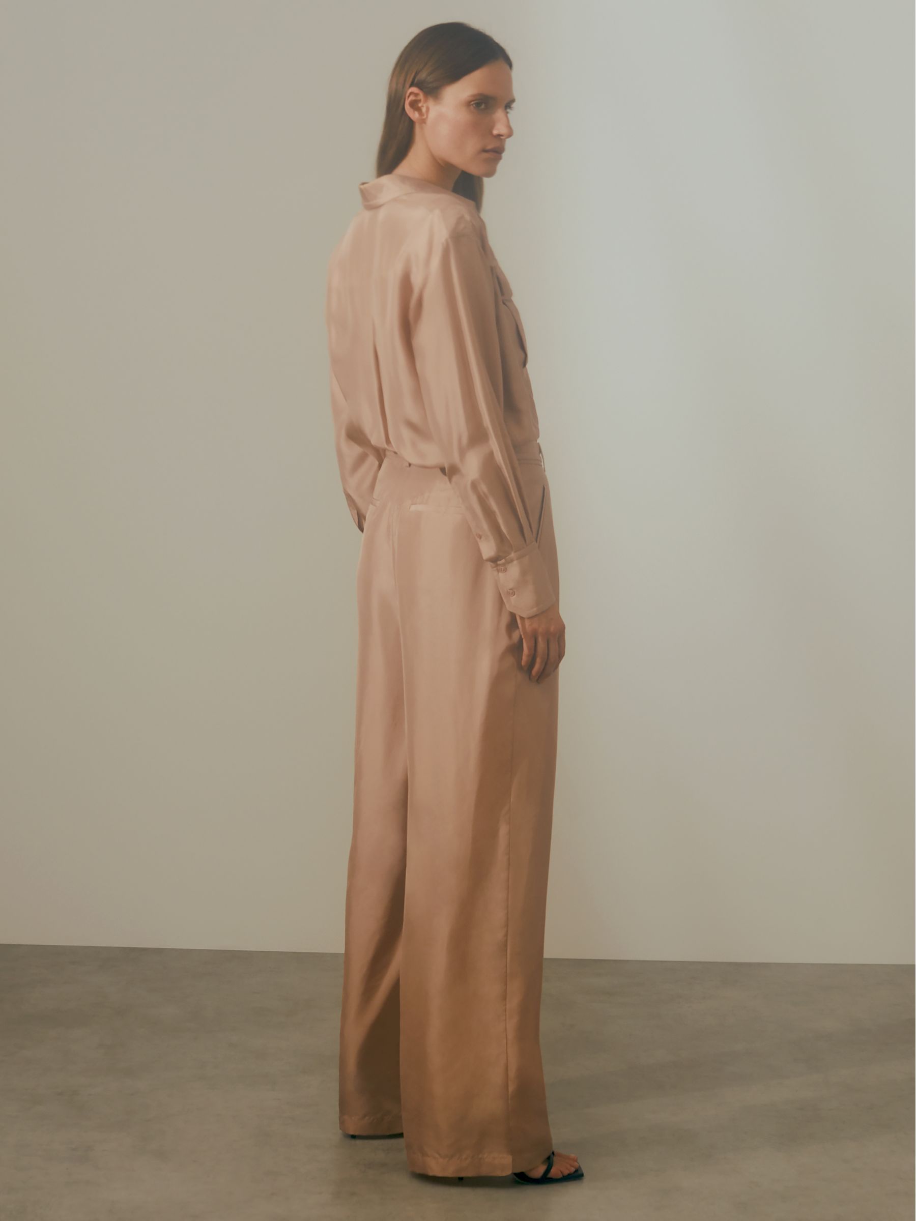 Atelier Belted Wide Leg Jumpsuit in Camel - Image 5 of 6