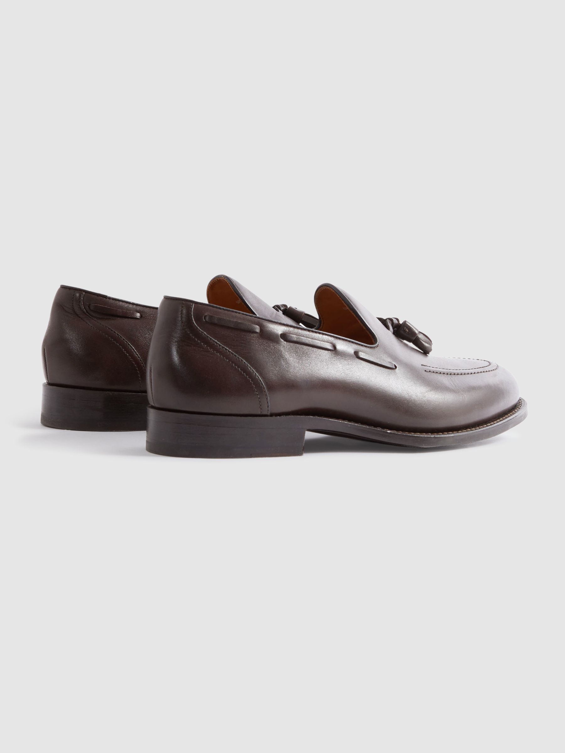 Leather Tassel Loafers in Dark Brown - Image 4 of 5