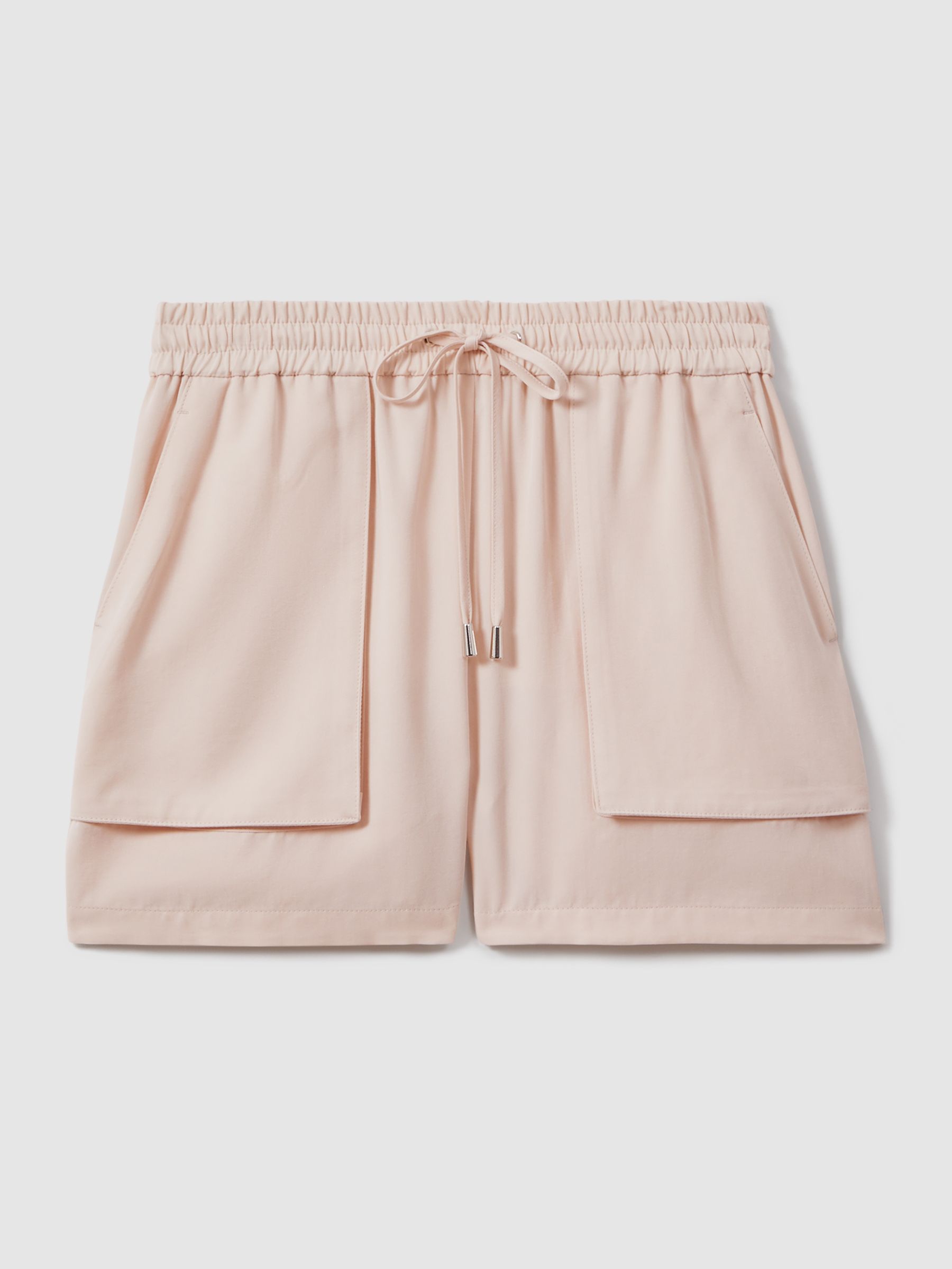 Drawstring Shorts with TENCEL™ Fibers in Pink - Image 2 of 5