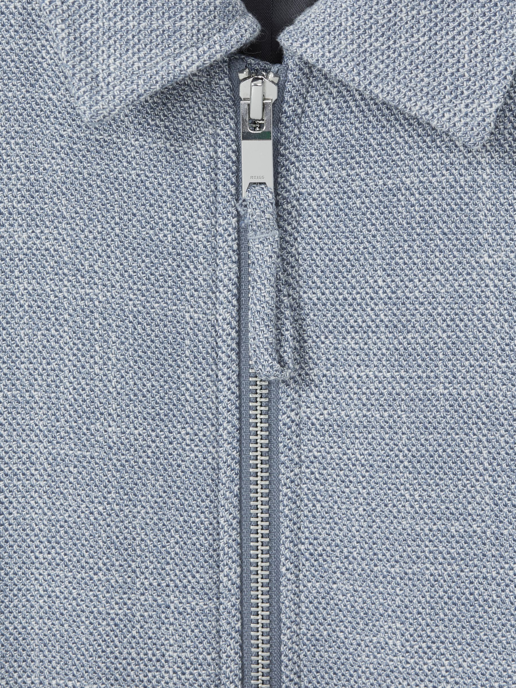 Hopsack Blouson Jacket in Soft Blue - Image 6 of 6