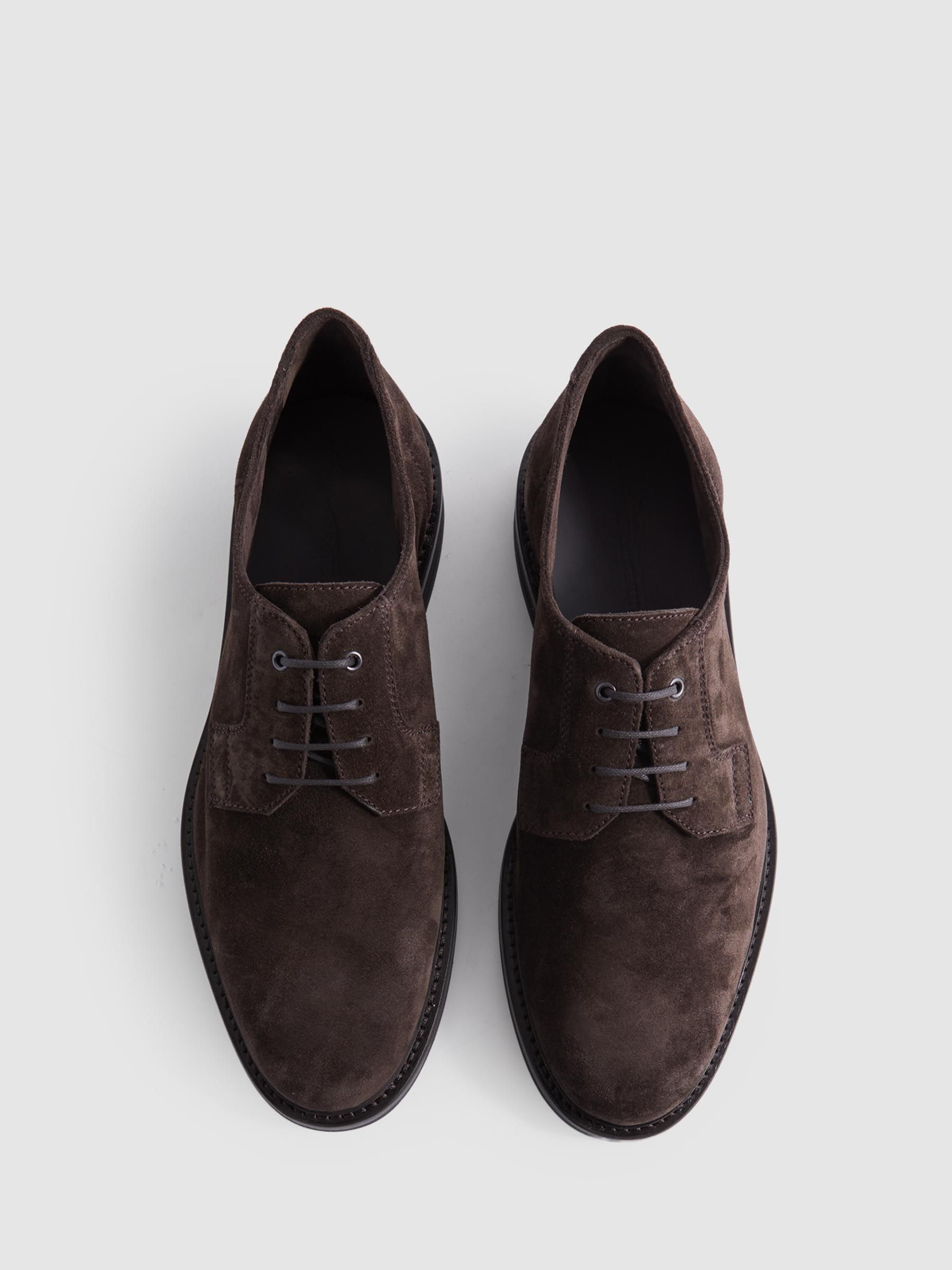 Harrys London Suede Lace-Up Shoes in Dark Brown - Image 2 of 4