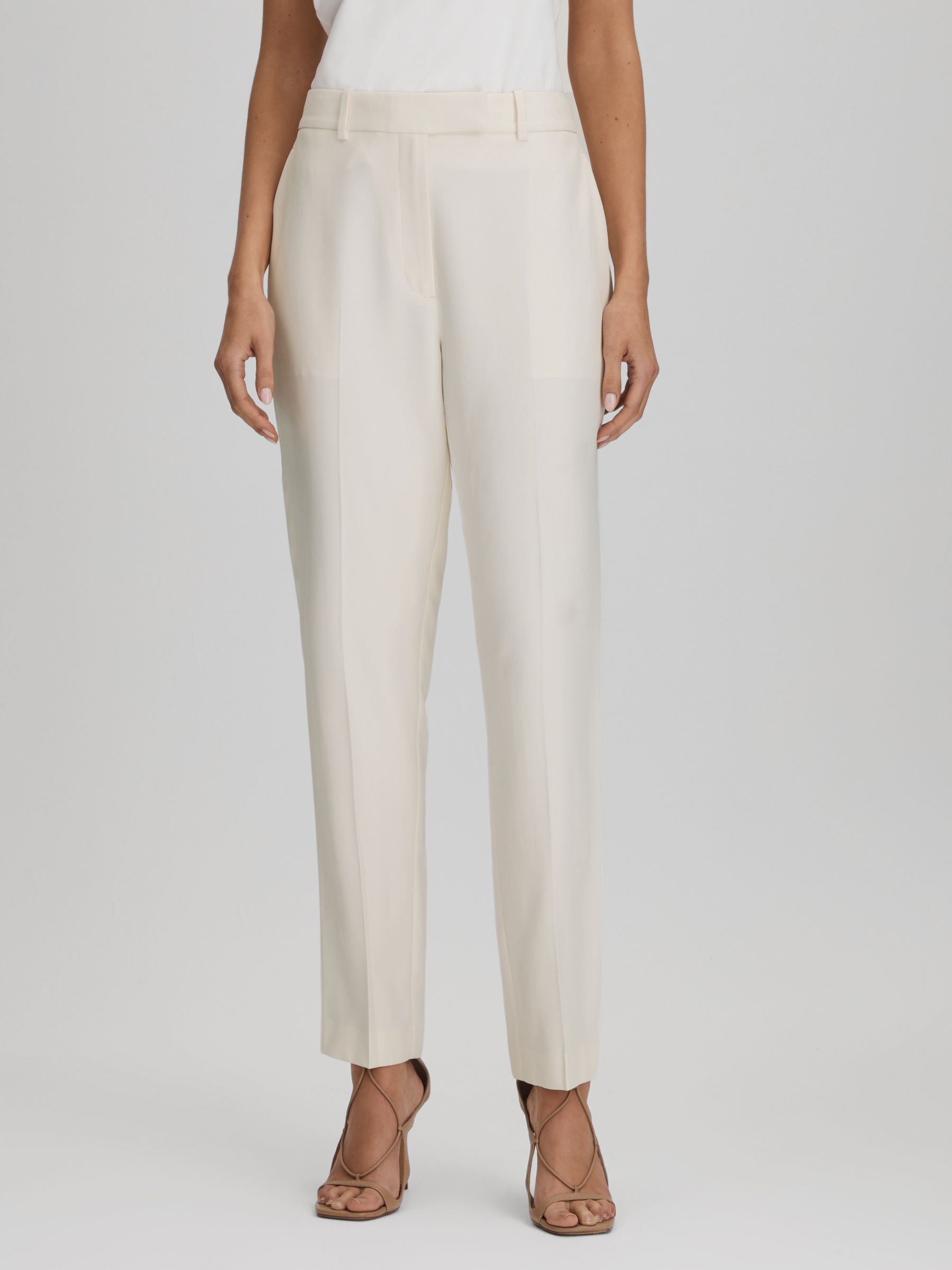 Slim Fit Suit Trousers in Cream - Image 1 of 1