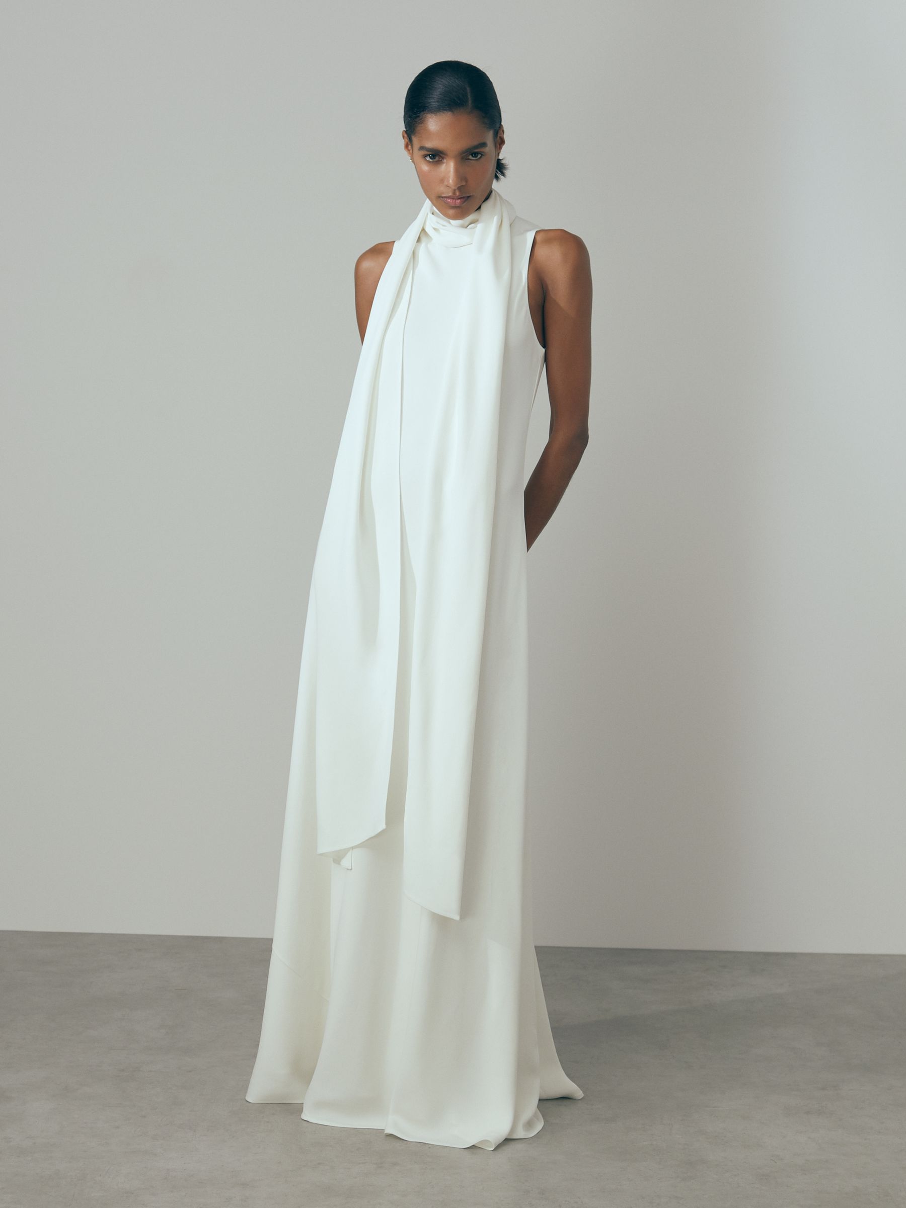Atelier Cape Maxi Dress in Ivory - Image 4 of 6