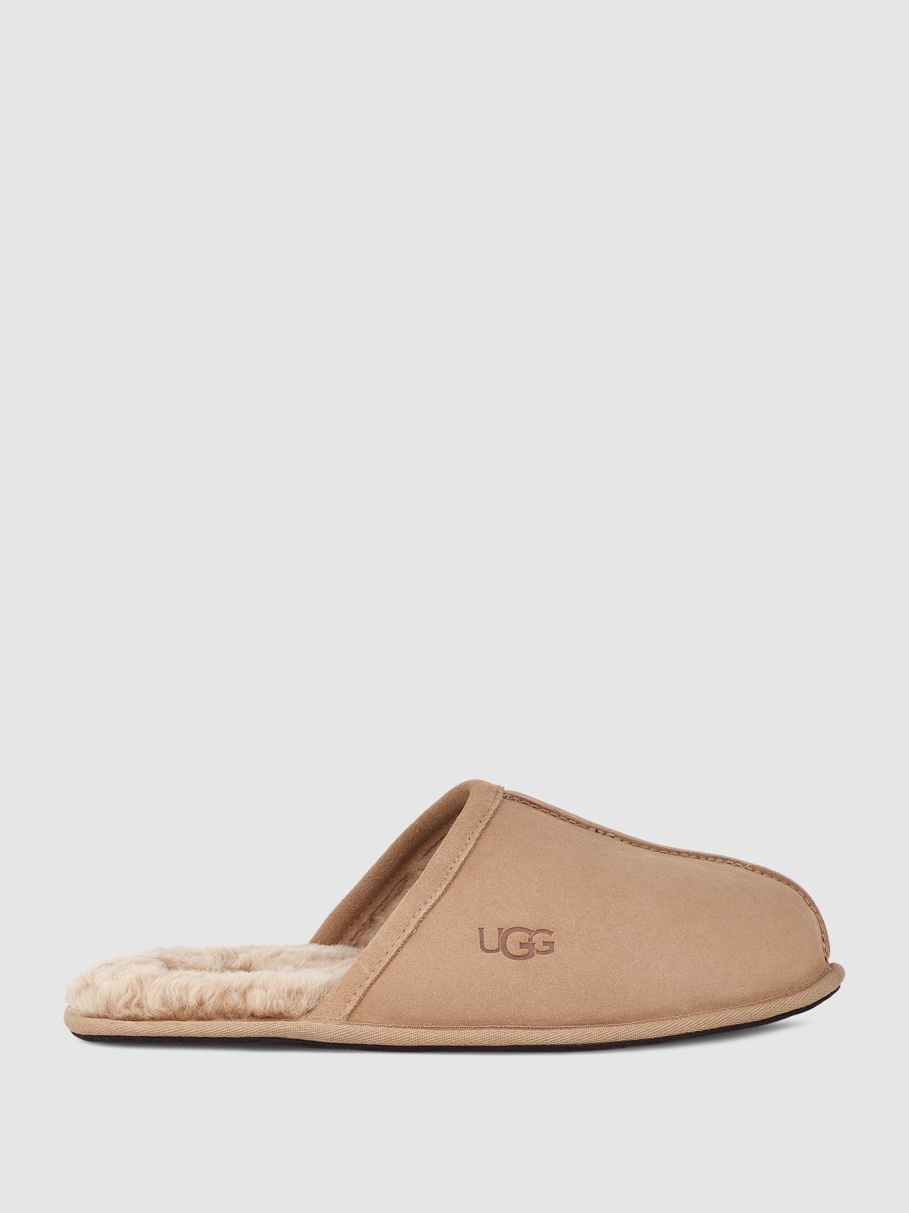 Sheepskin Slippers in Sand - Image 1 of 4