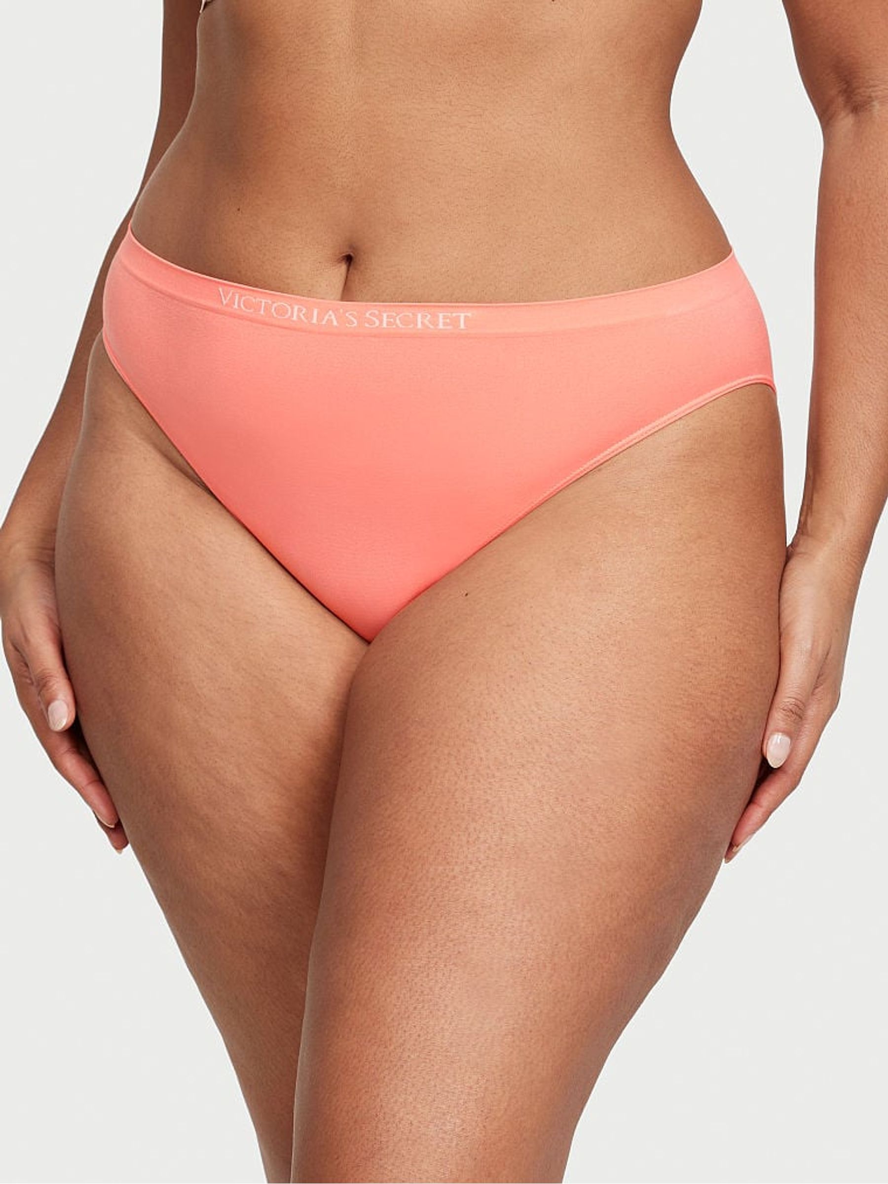 Punchy Peach Orange Seamless Bikini Knickers - Image 1 of 1