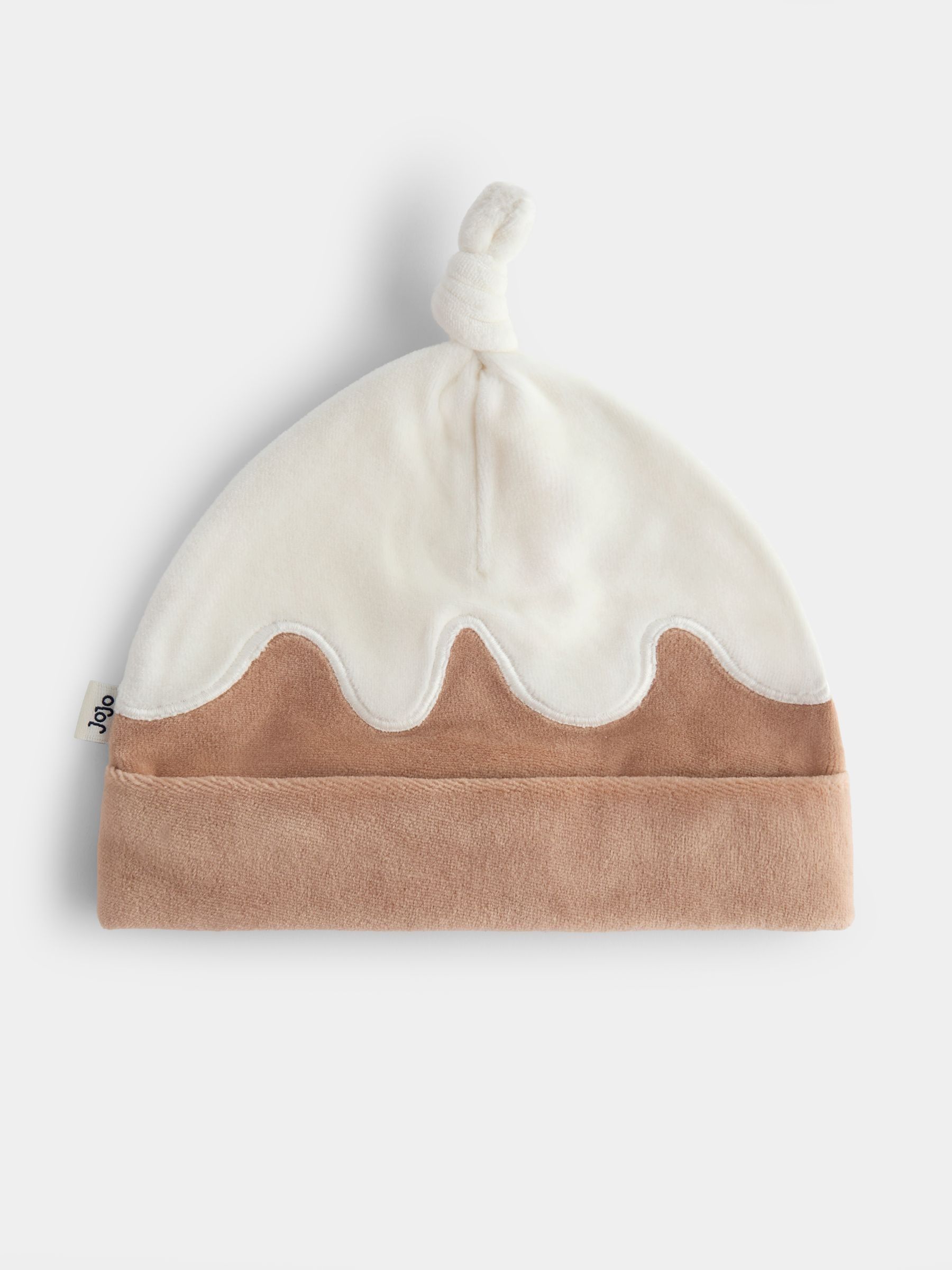 Light Brown Little Pudding 2-Pack Hat & Bib Set - Image 4 of 6