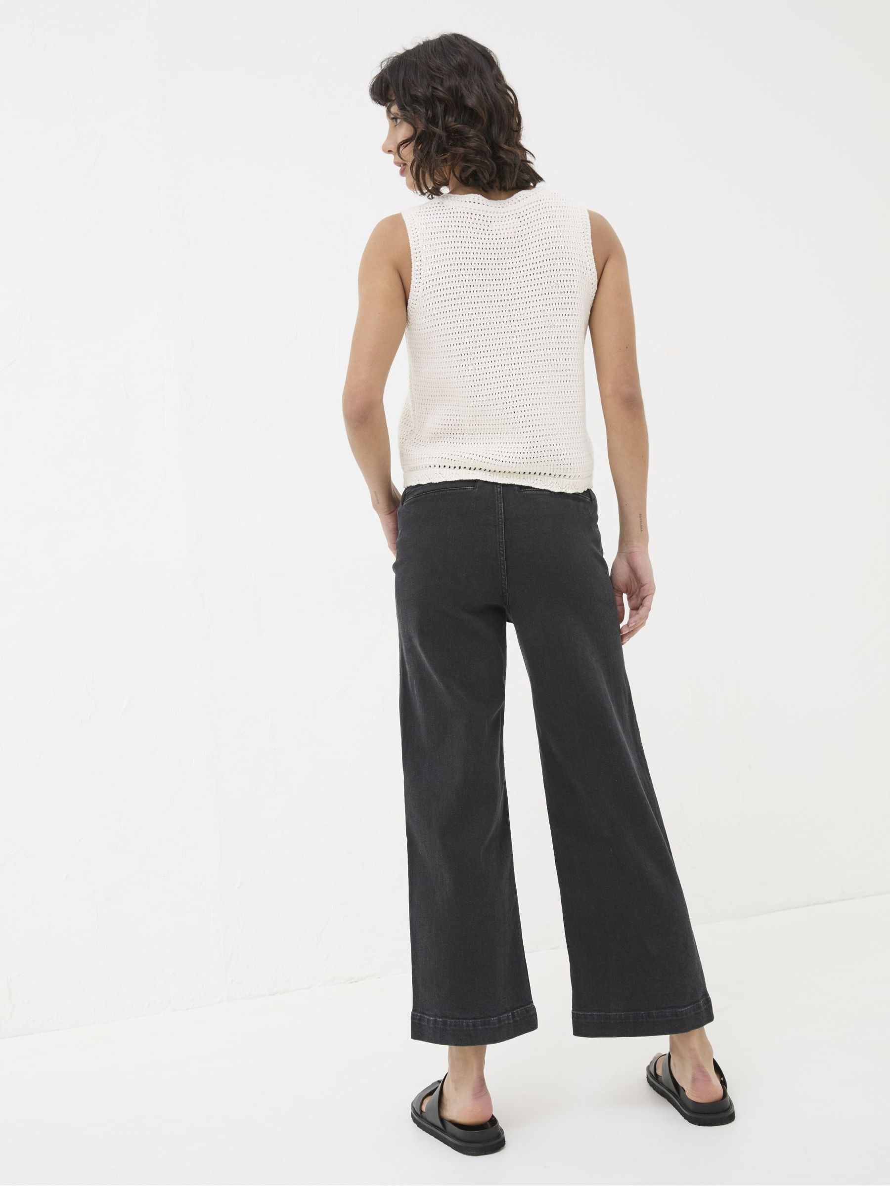 Keswick Black Wide Leg Crop Jeans - Image 2 of 4
