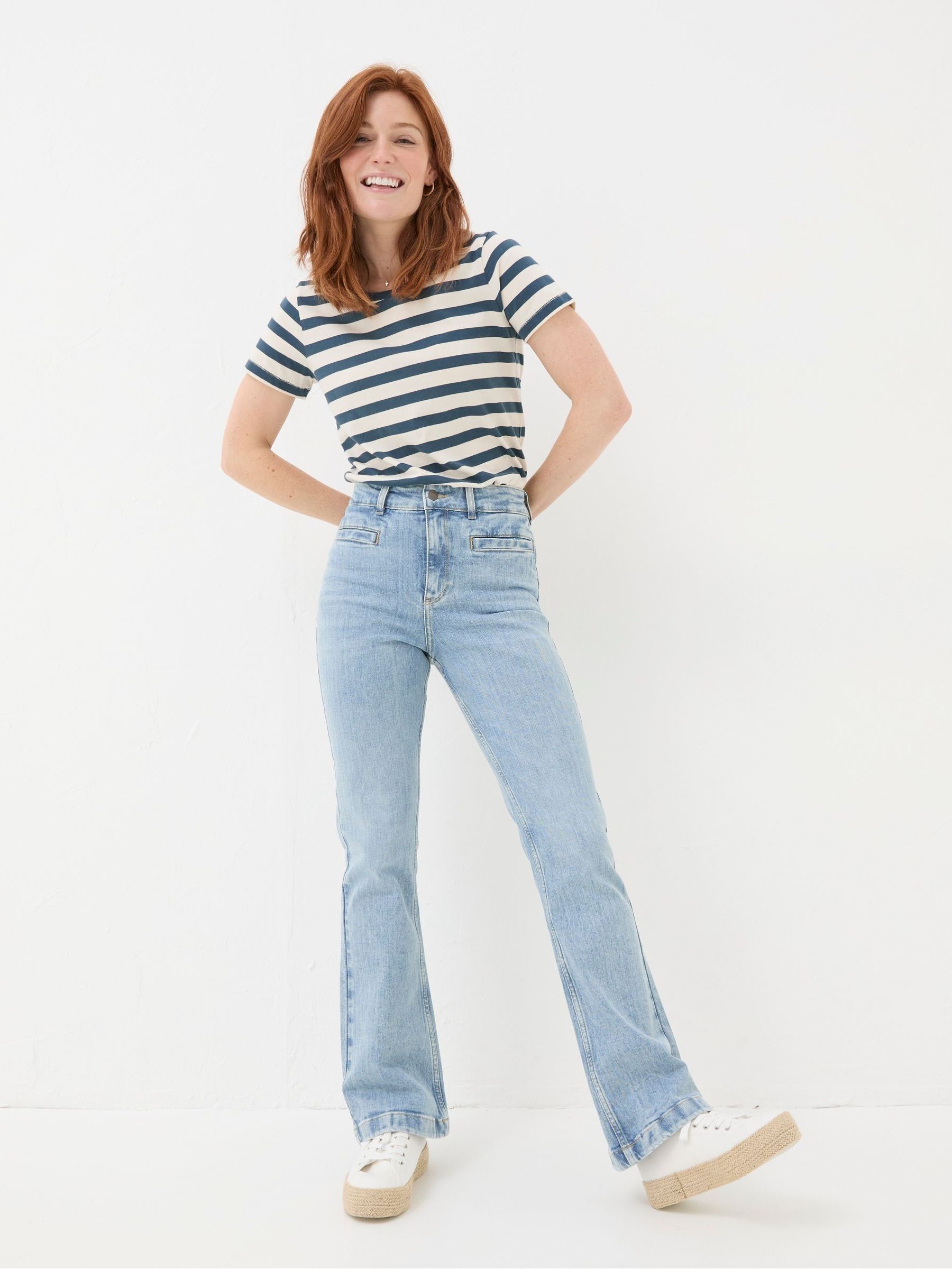 Blue Fly Flare Jeans - Image 1 of 5