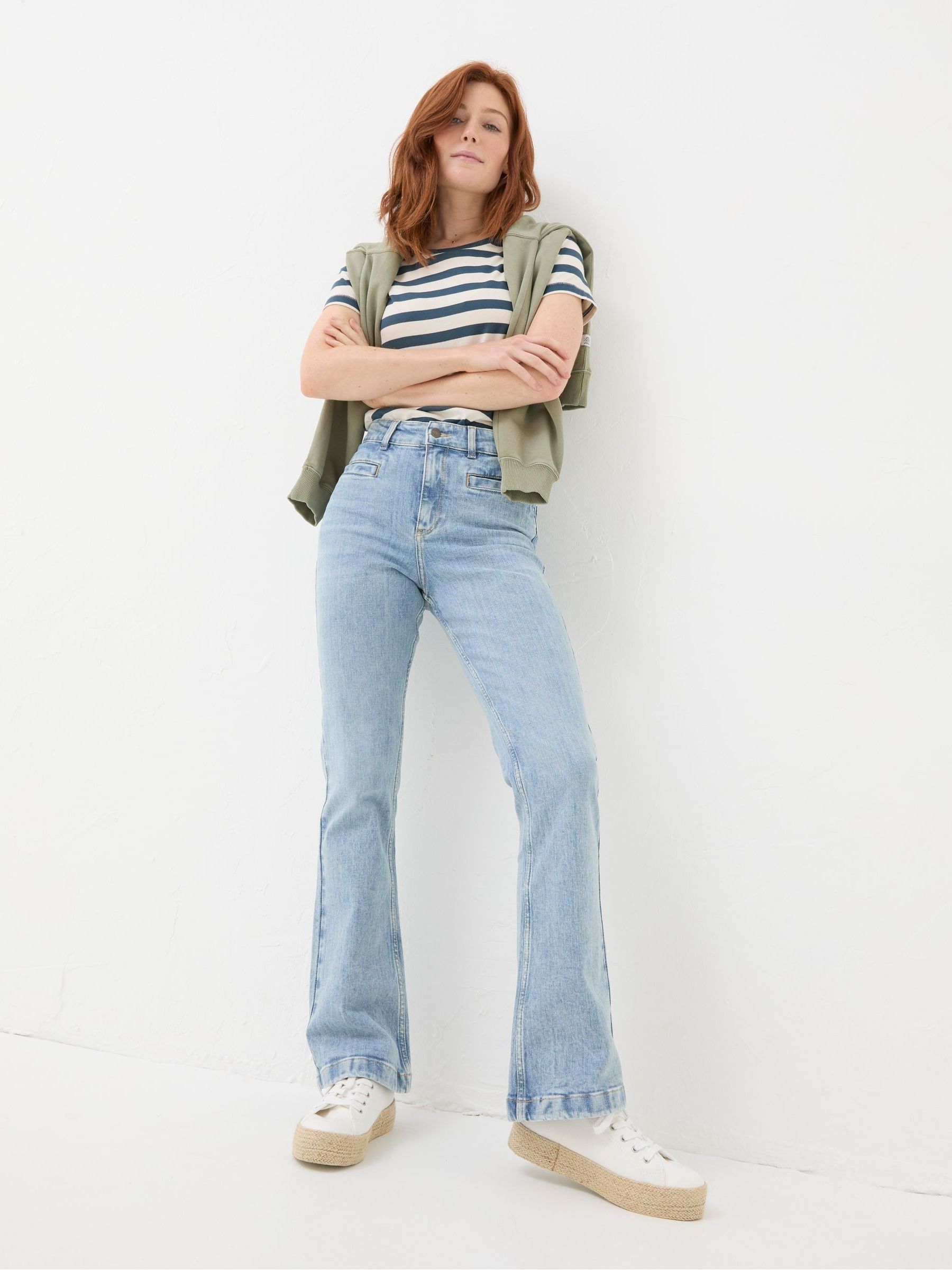 Blue Fly Flare Jeans - Image 4 of 5