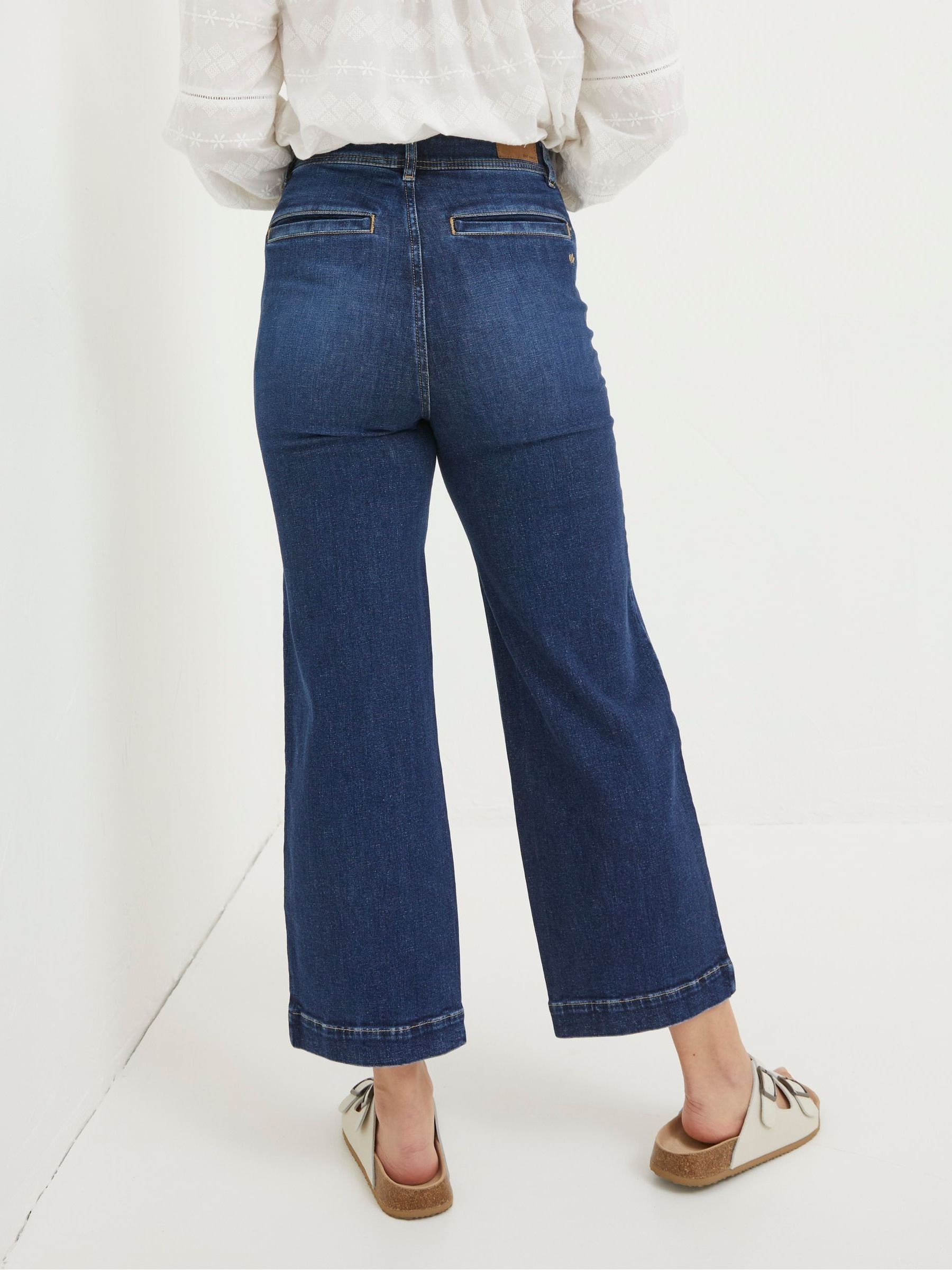 Keswick Blue Wide Leg Crop Jeans - Image 2 of 5