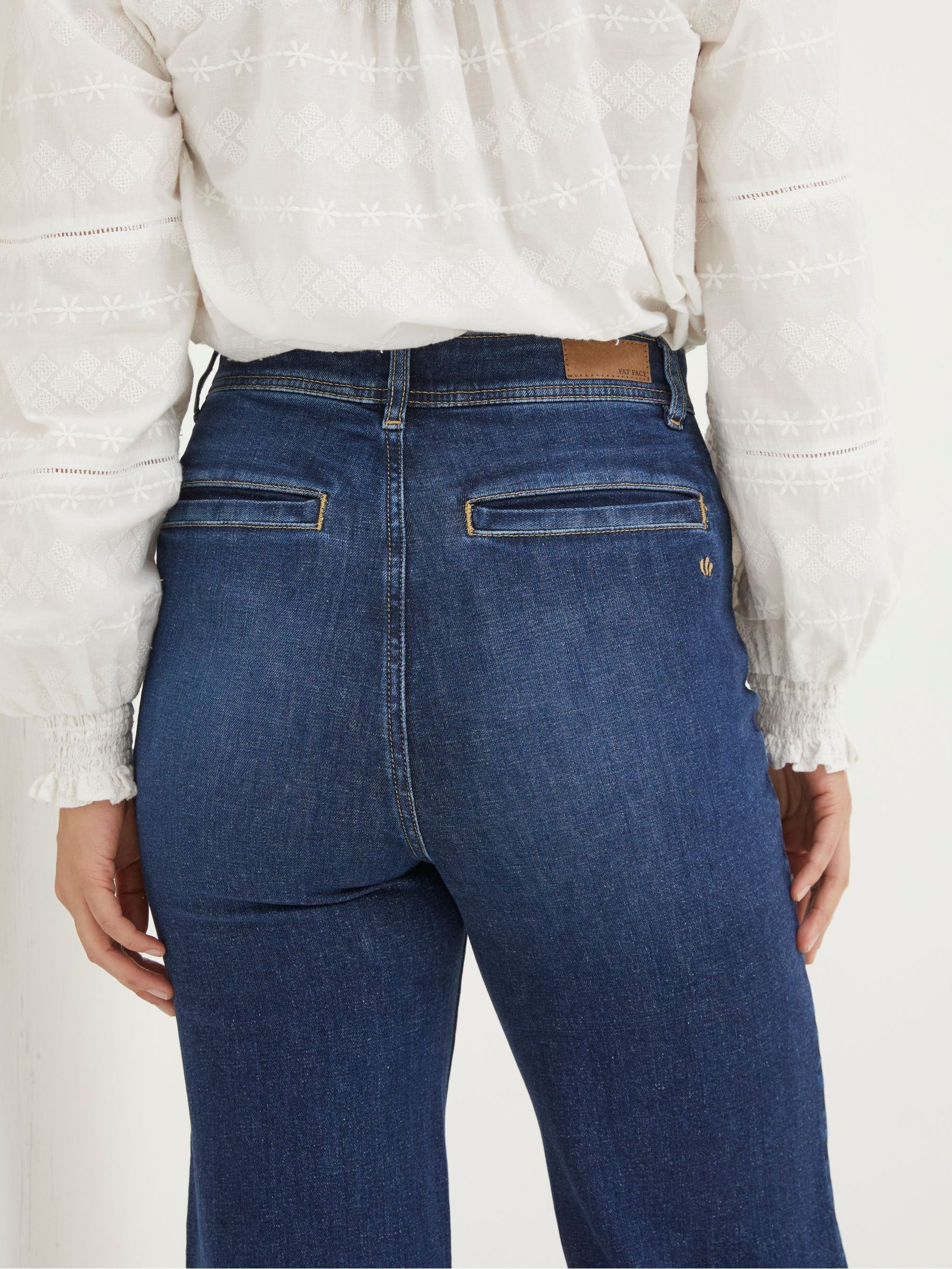 Keswick Blue Wide Leg Crop Jeans - Image 4 of 5
