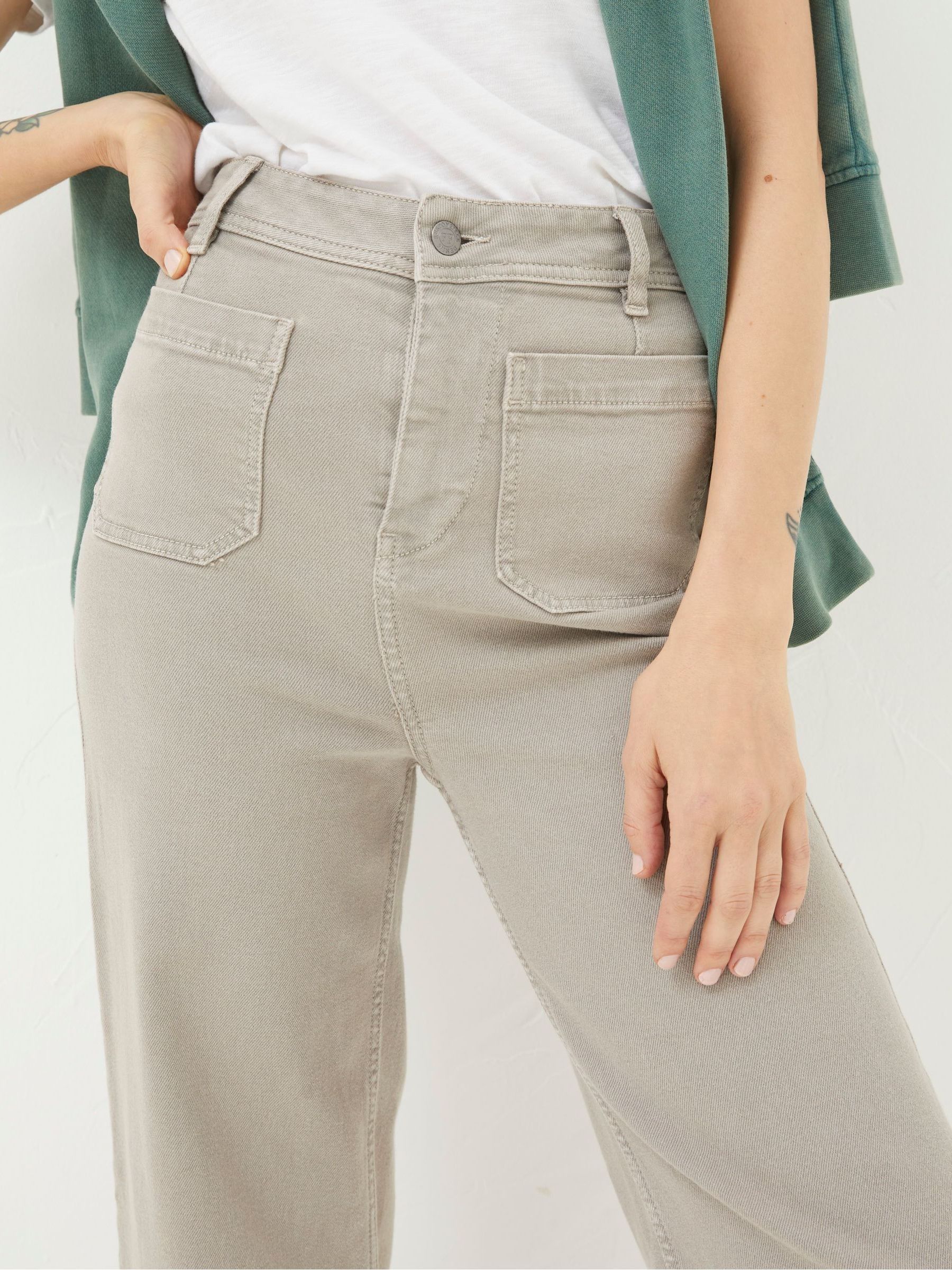 Keswick Natural Wide Leg Crop Jeans - Image 3 of 5
