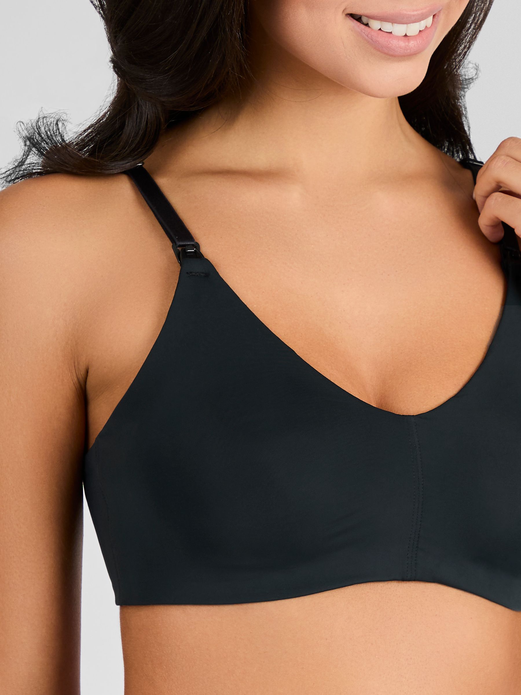 Black Microfibre Moulded Maternity & Nursing Bra - Image 3 of 4