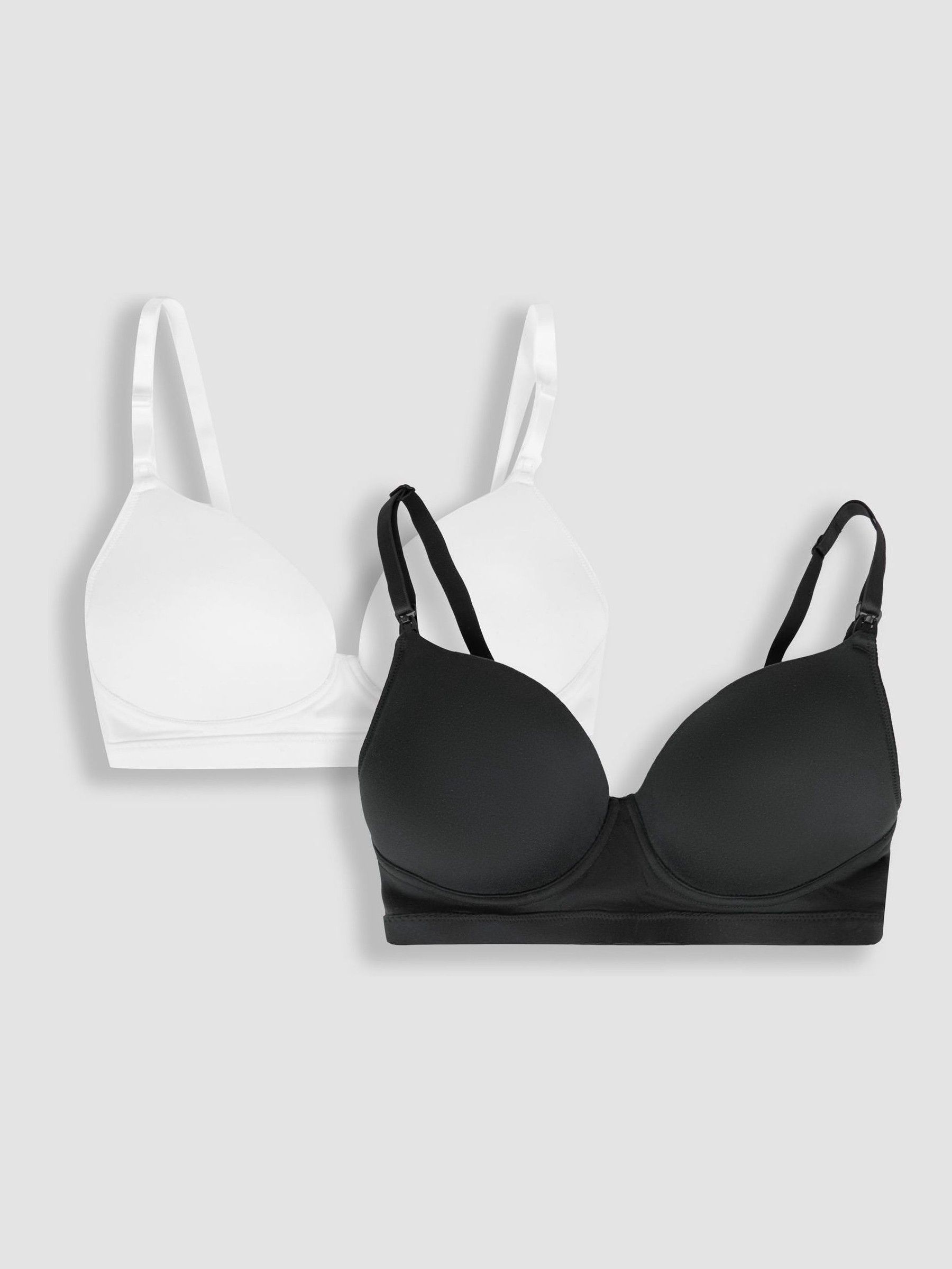Black 2-Pack Maternity & Nursing T-Shirt Bras - Image 1 of 11