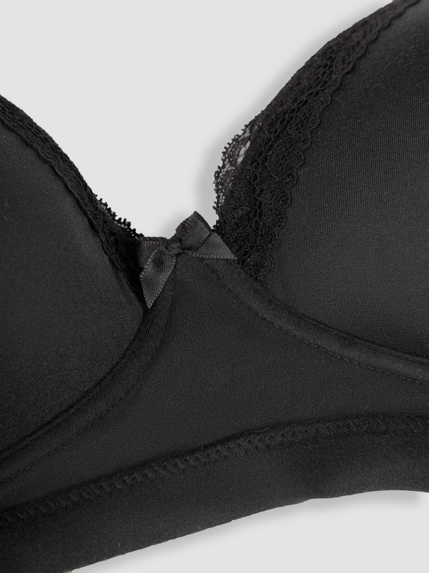 Black Emma-Jane Lace Trim Nursing T-Shirt Bra - Image 5 of 6