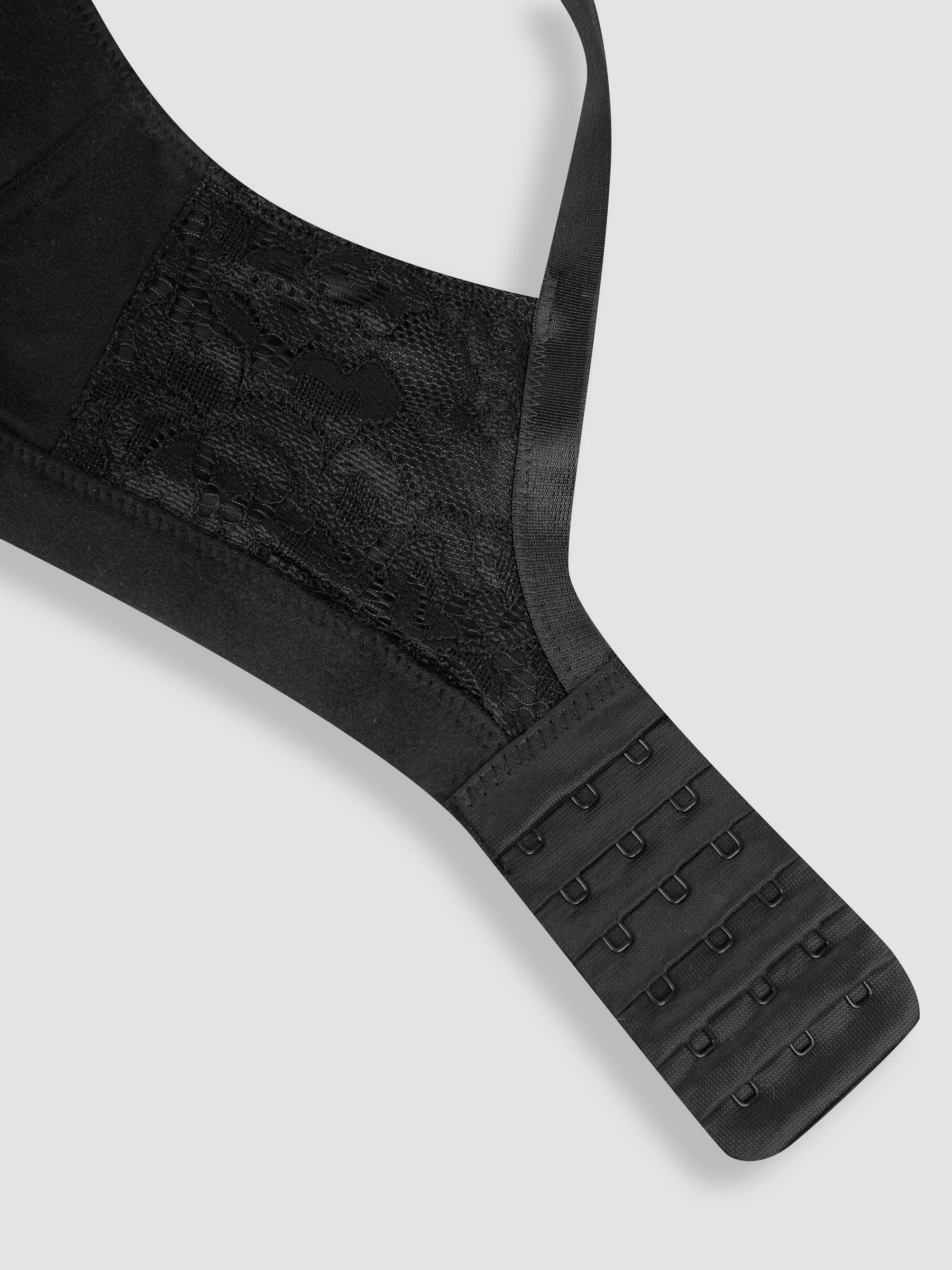 Black Emma-Jane Lace Trim Nursing T-Shirt Bra - Image 6 of 6