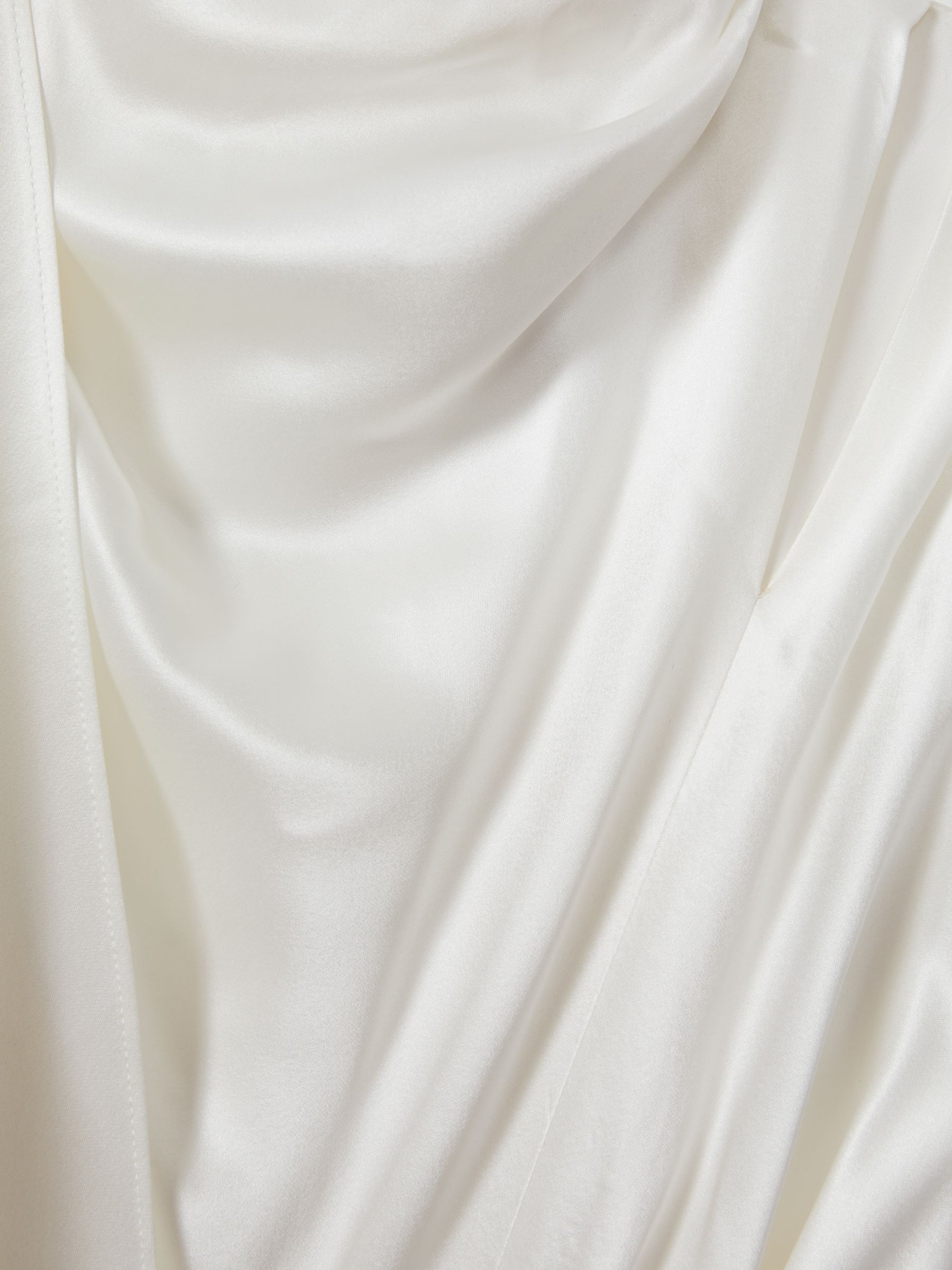 Acler Drape Element Asymmetric Midi Dress in Ivory - Image 5 of 5