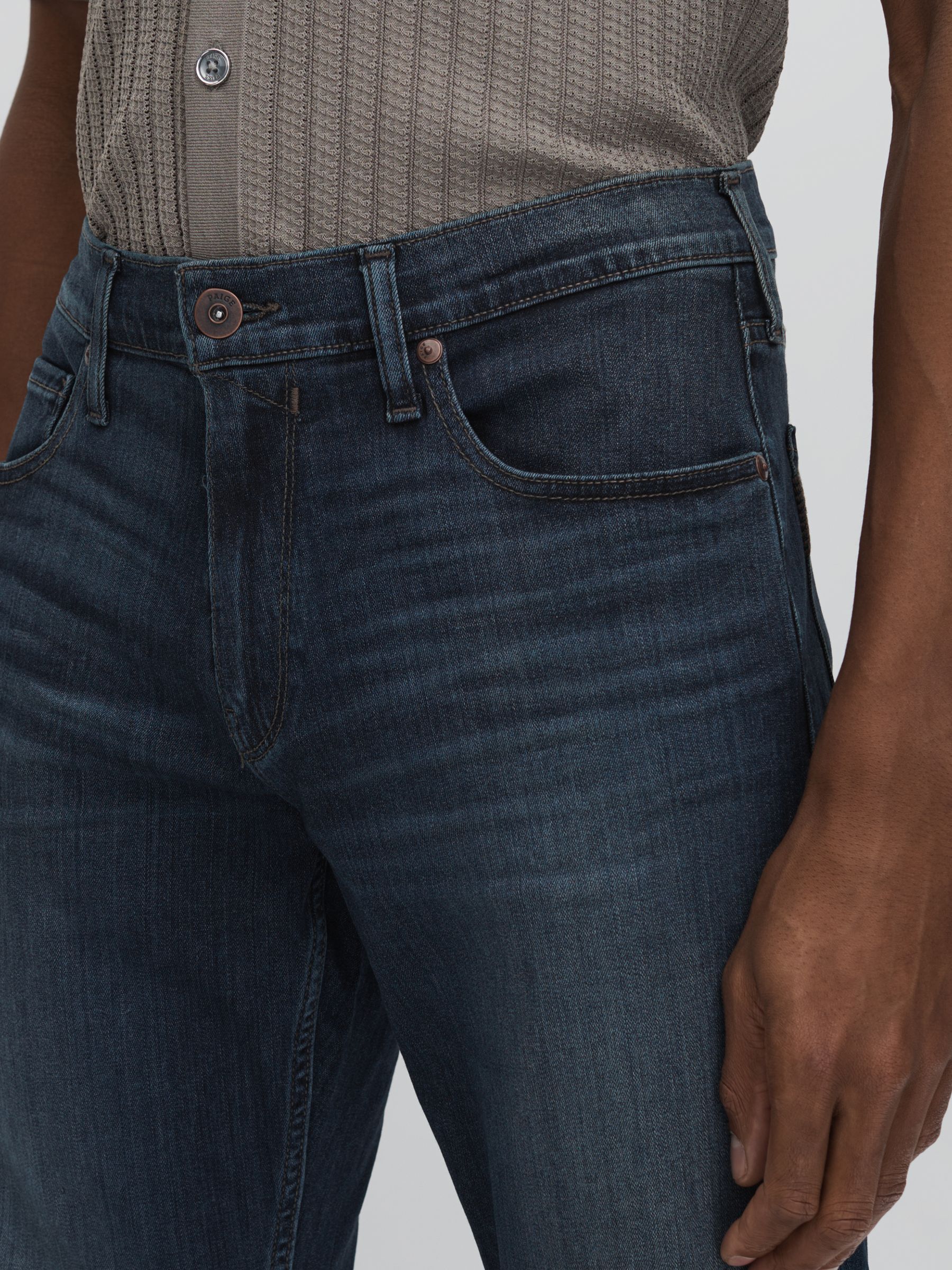 Paige Straight Leg Jeans in Rodriguez - Image 4 of 6