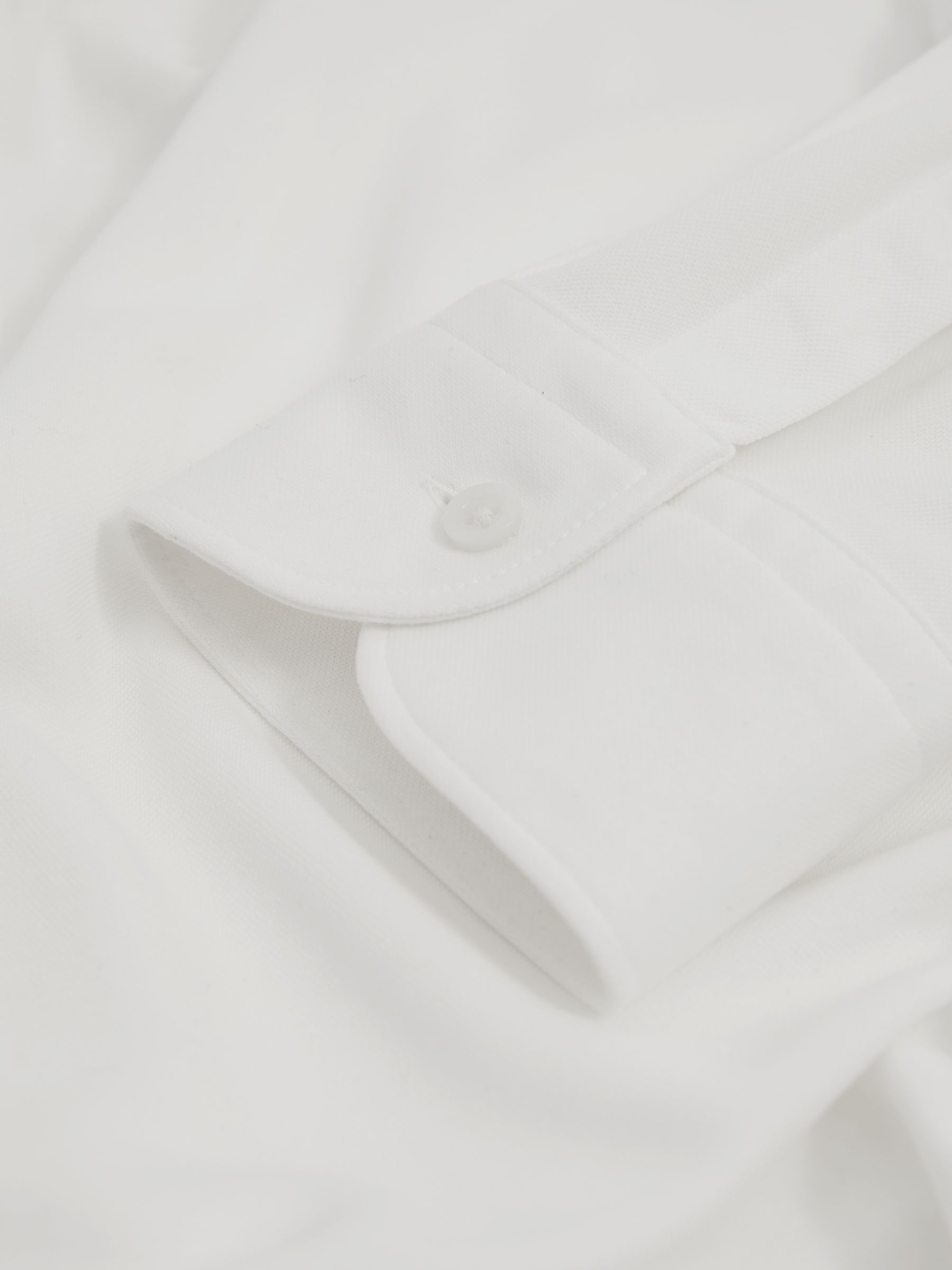 Modal Blend Cutaway Collar Shirt in White - Image 6 of 6