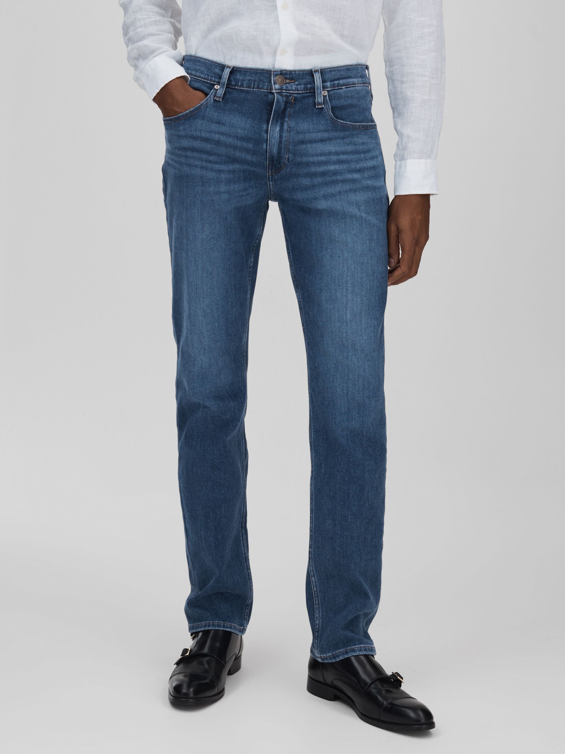 Paige Straight Leg Jeans in Atwell Blue - Image 1 of 6