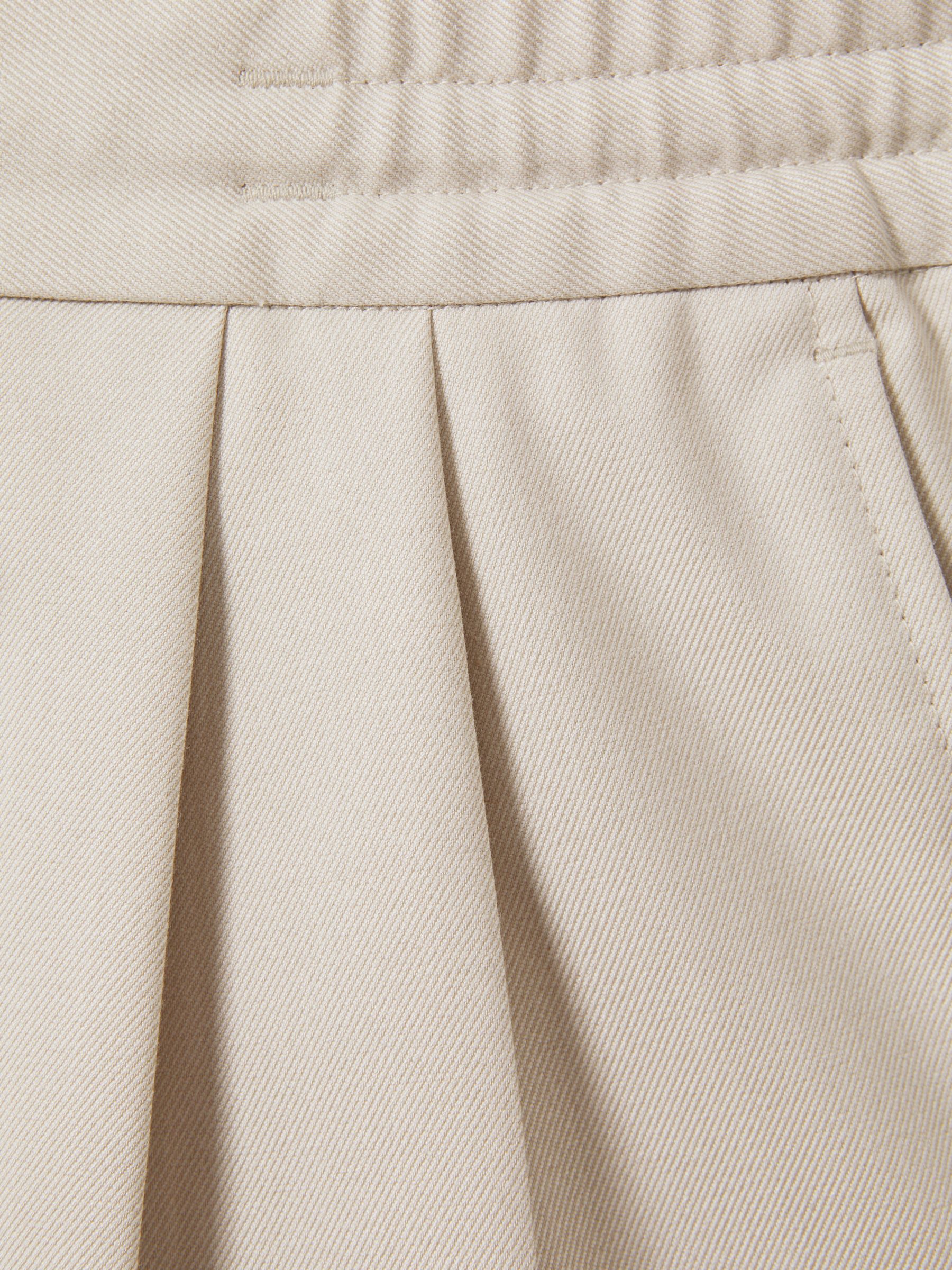 Relaxed Twill Drawstring Trousers in Stone - Image 5 of 5