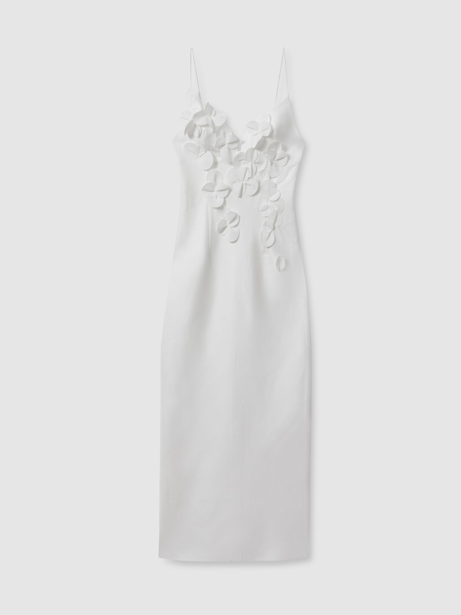 Acler Ruffle Midi Dress in Ivory - Image 2 of 5