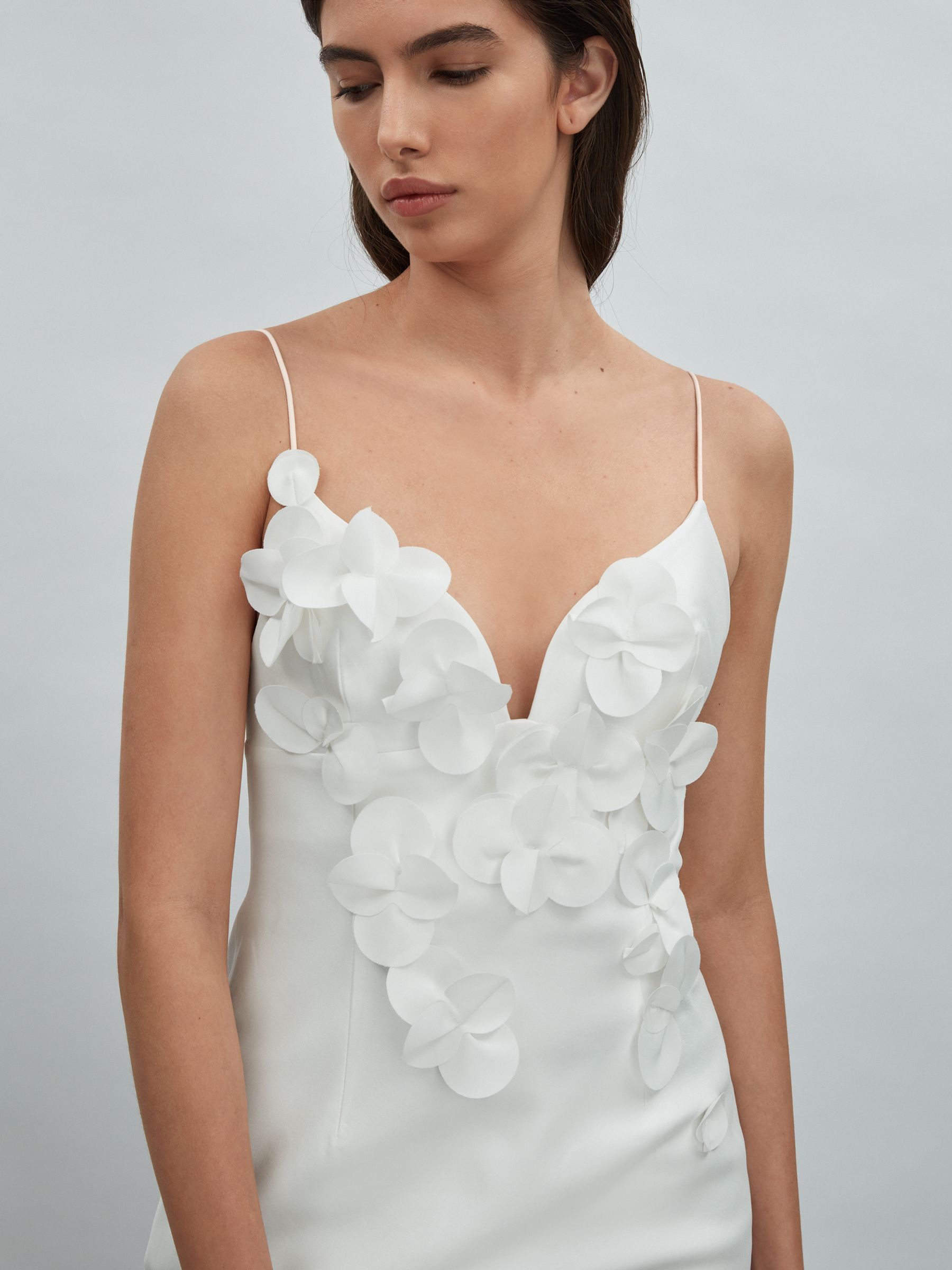 Acler Ruffle Midi Dress in Ivory - Image 3 of 5