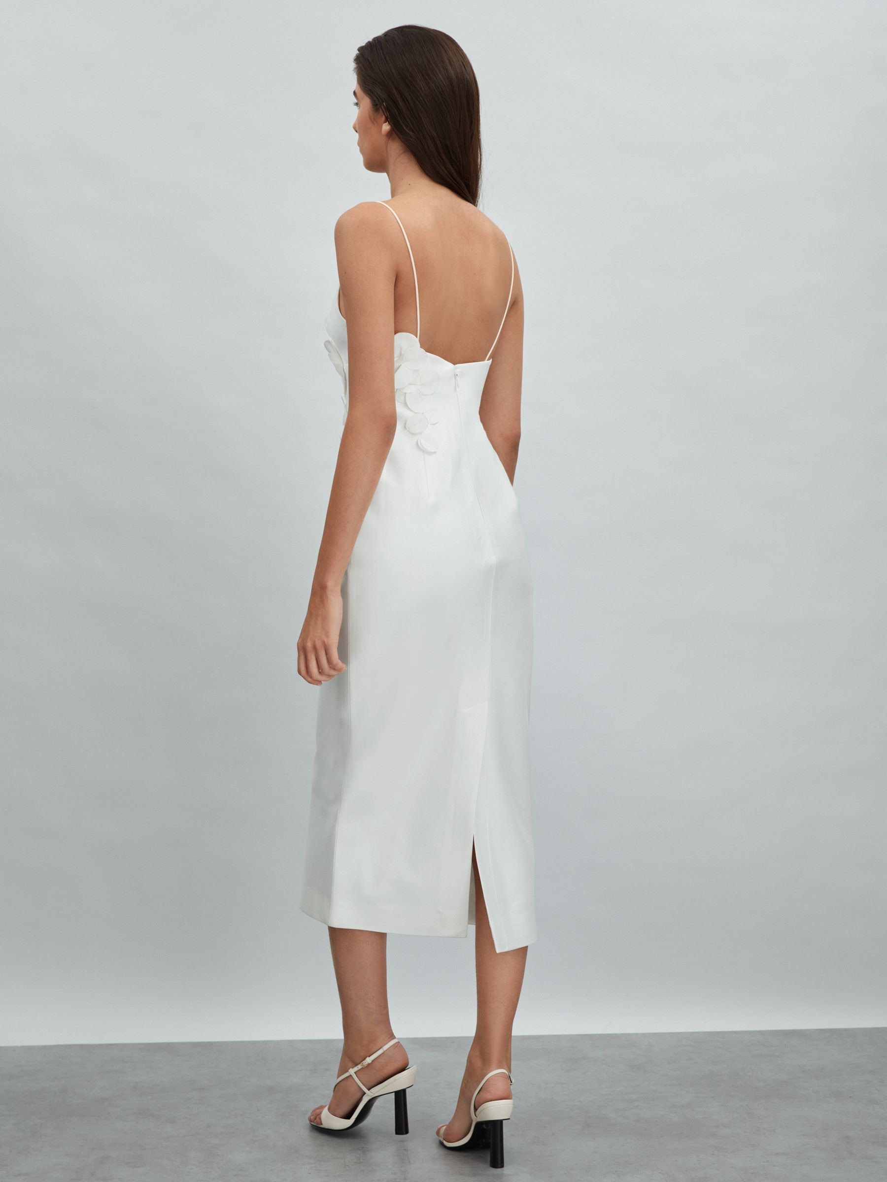 Acler Ruffle Midi Dress in Ivory - Image 4 of 5