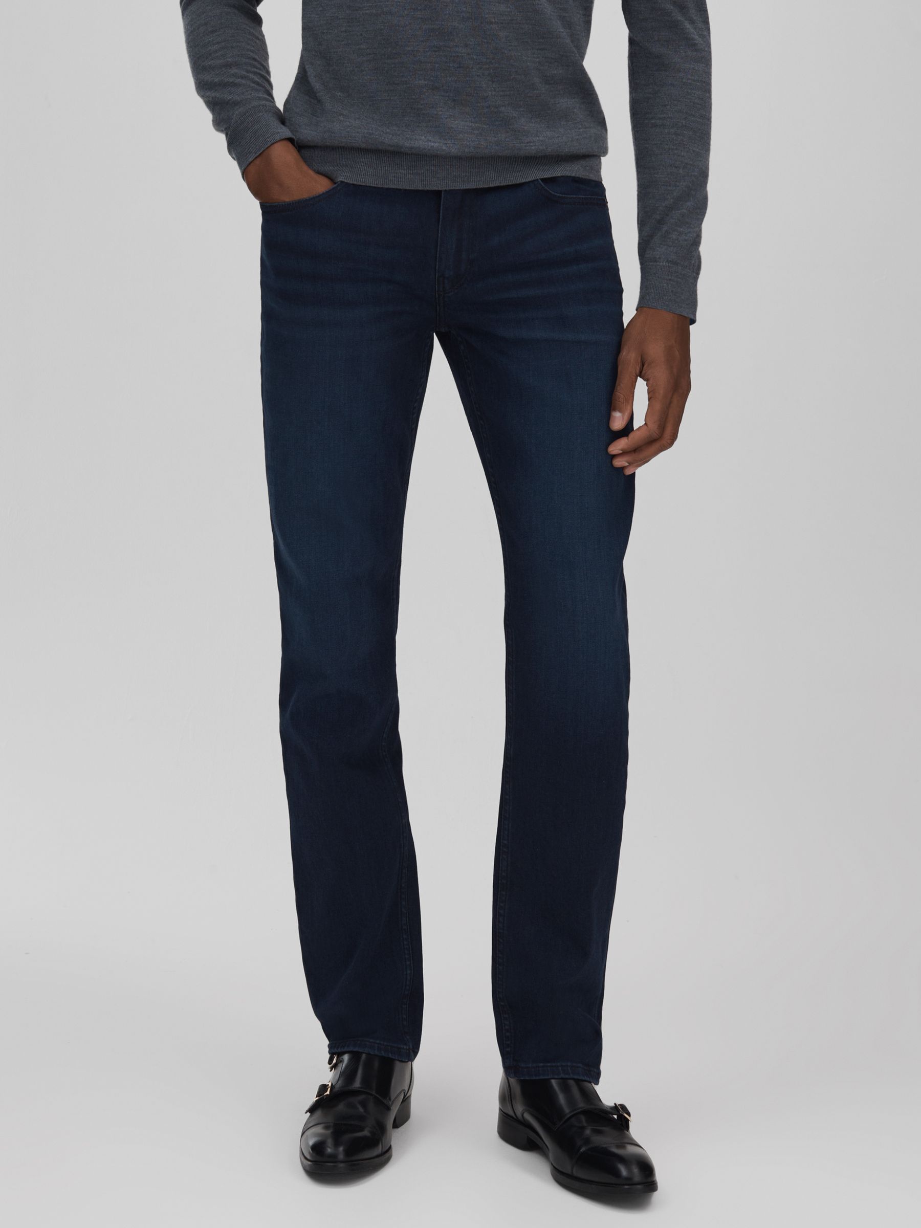 Paige Straight Leg Jeans in Conteras Blue - Image 1 of 6