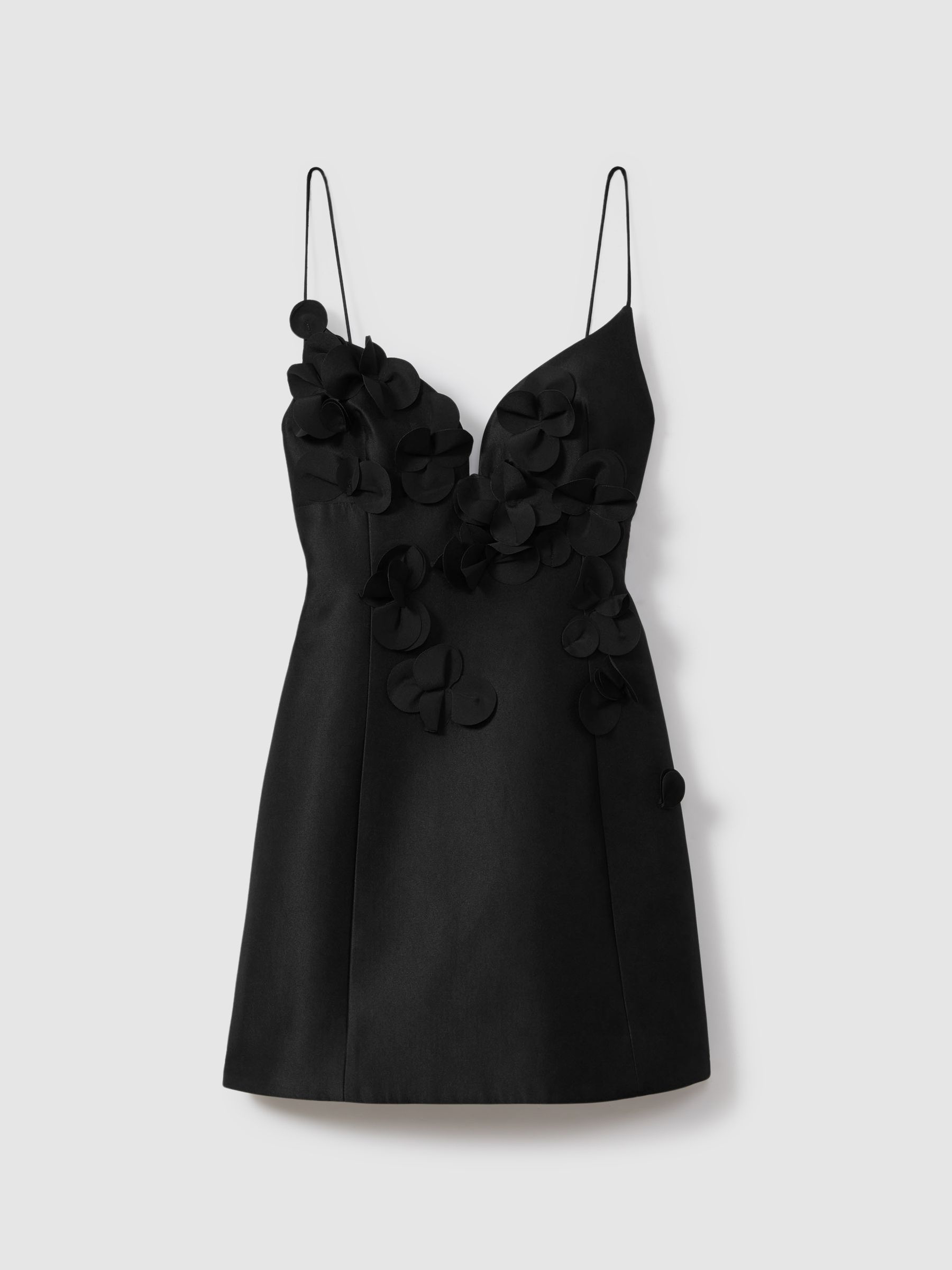Acler Ruffle Mini Dress in Black - Image 2 of 6