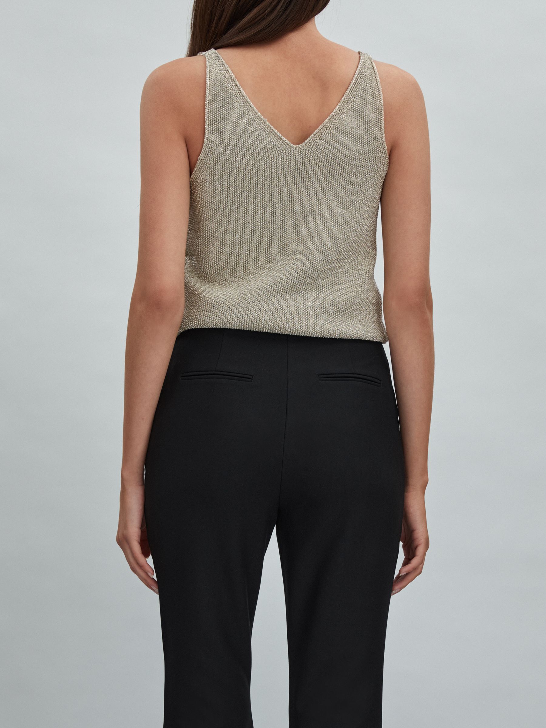 Acler High Rise Flared Trousers in Black - Image 4 of 5