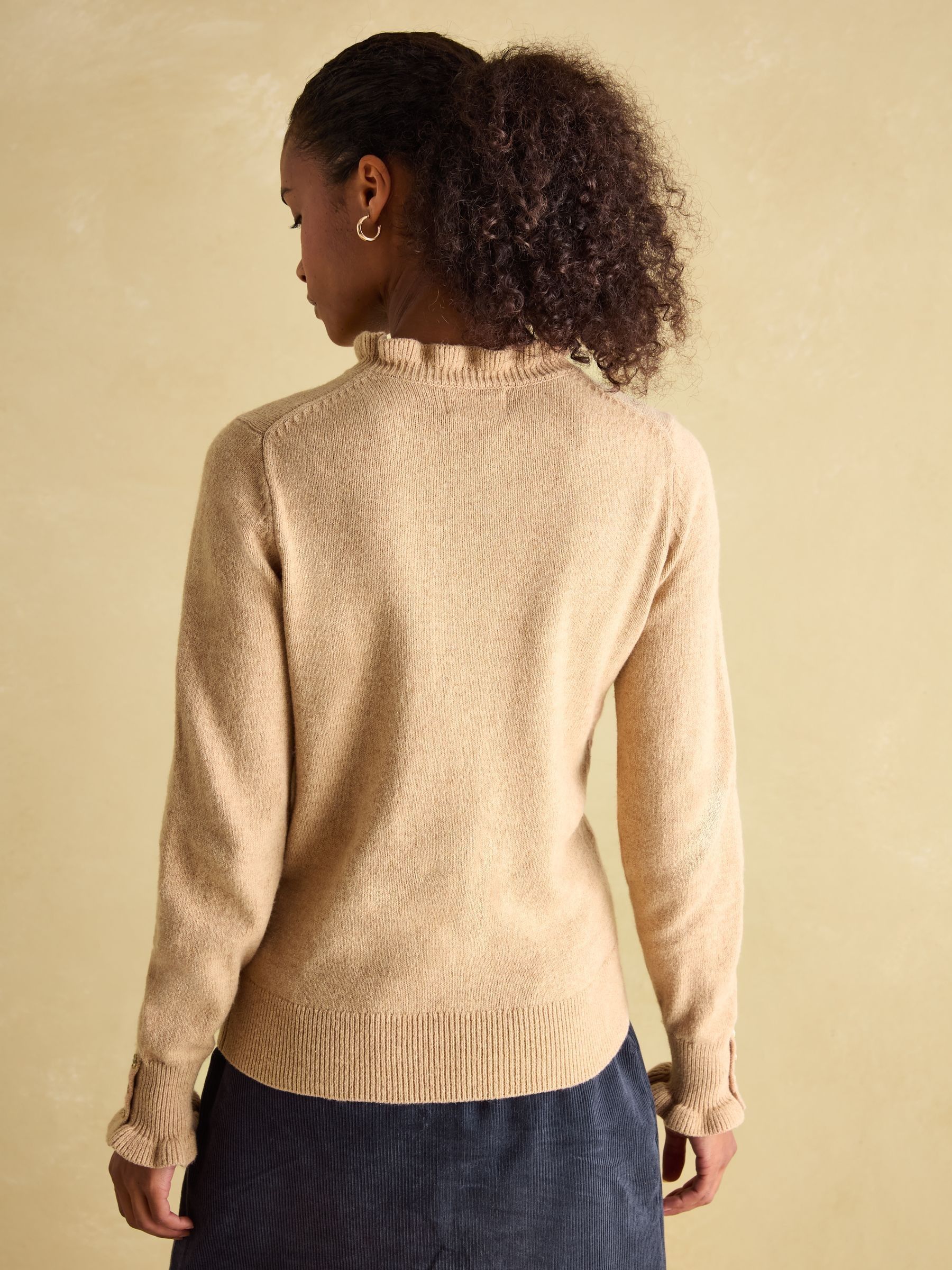 Edith Oat Frill Neck Jumper - Image 2 of 6