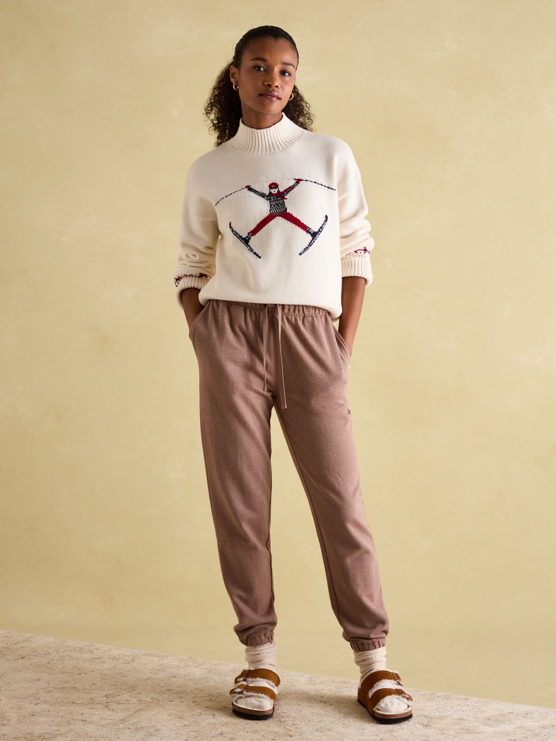Abigail Cream High Neck Intarsia Ski Jumper - Image 6 of 7