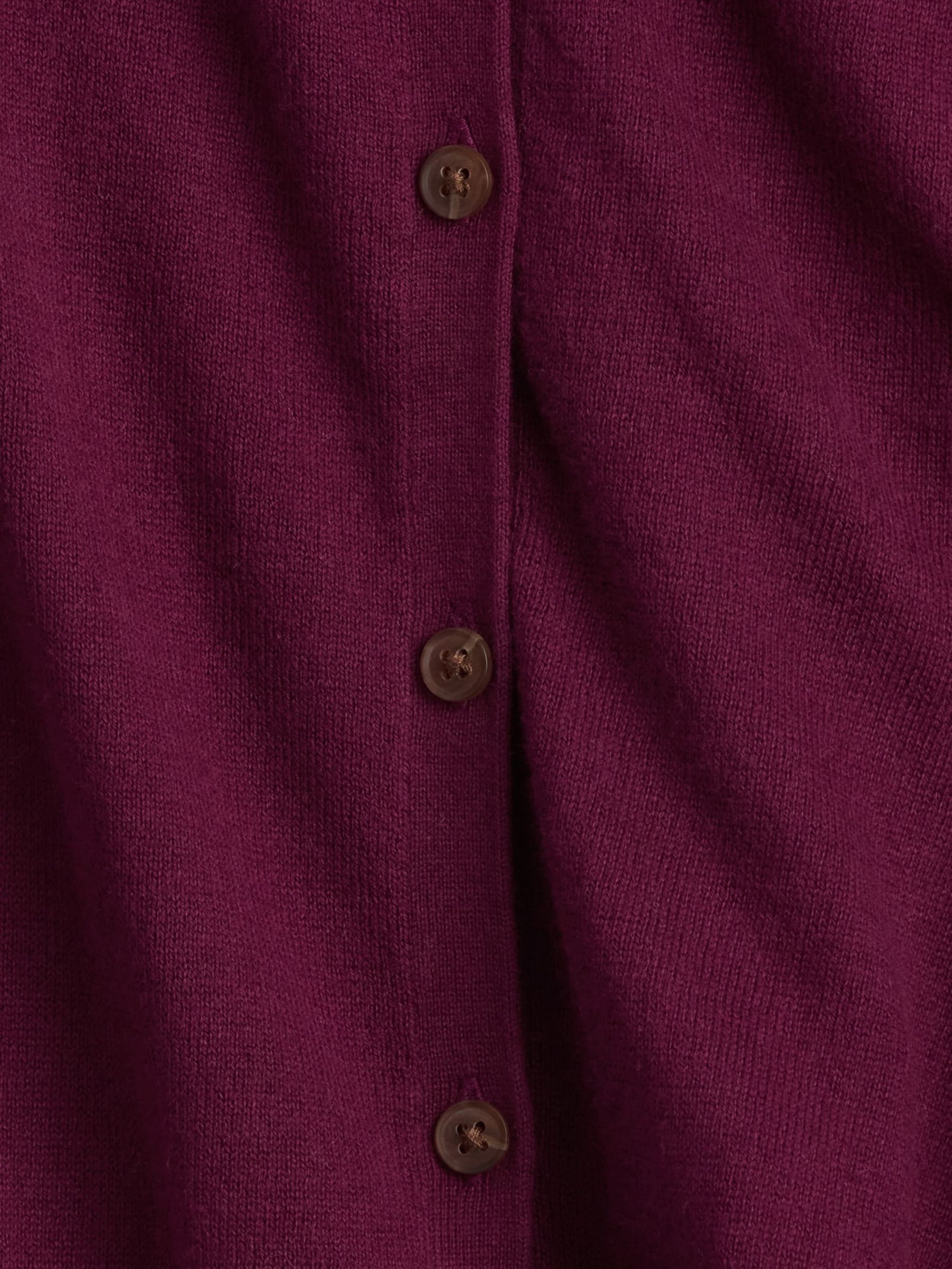 Burgundy Red Crew Neck Cardigan - Image 5 of 5 Burgundy Red Crew Neck Cardigan - Image 5 of 5