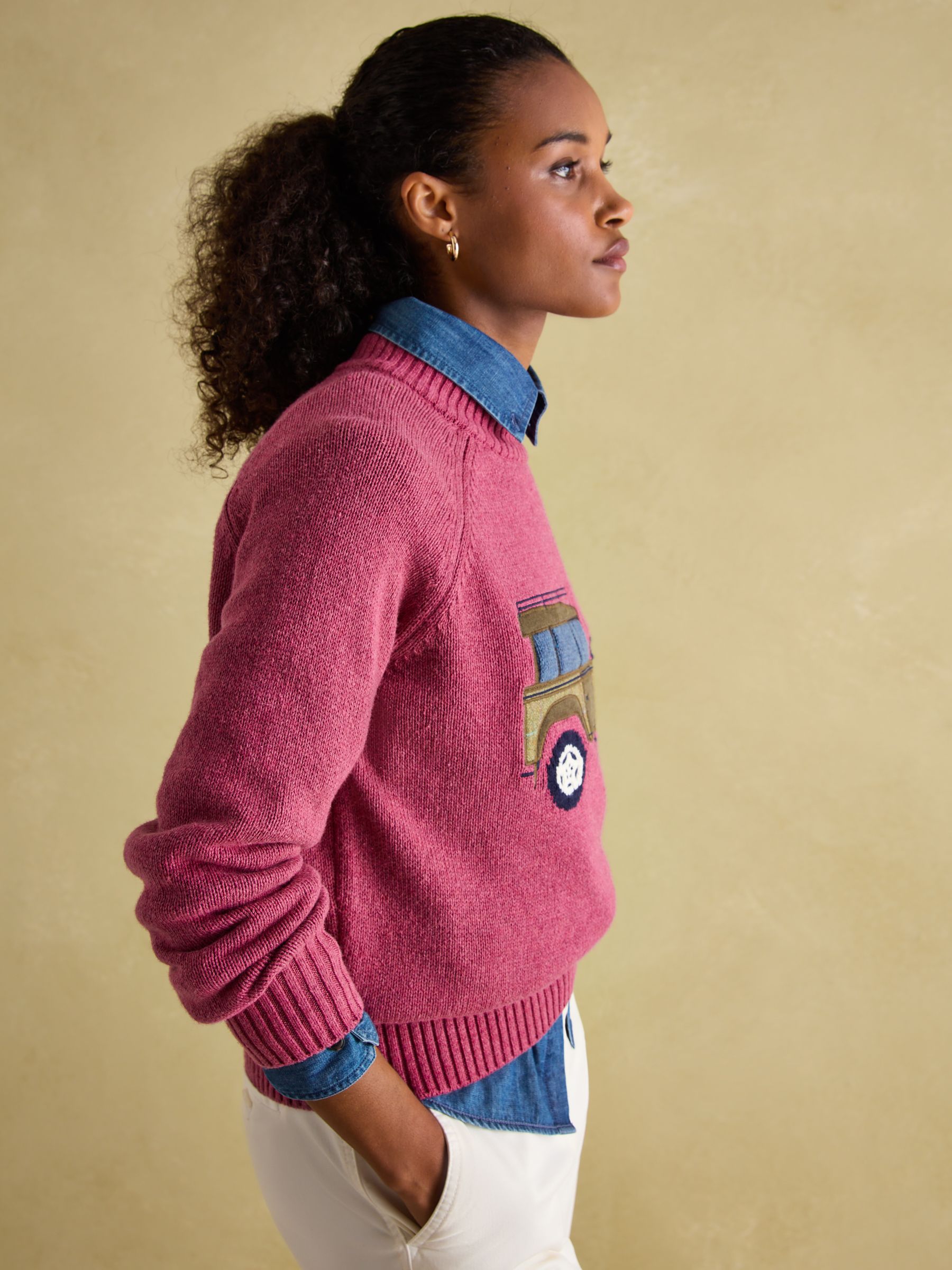 Rutland Pink Applique Knitted Jumper - Image 6 of 10