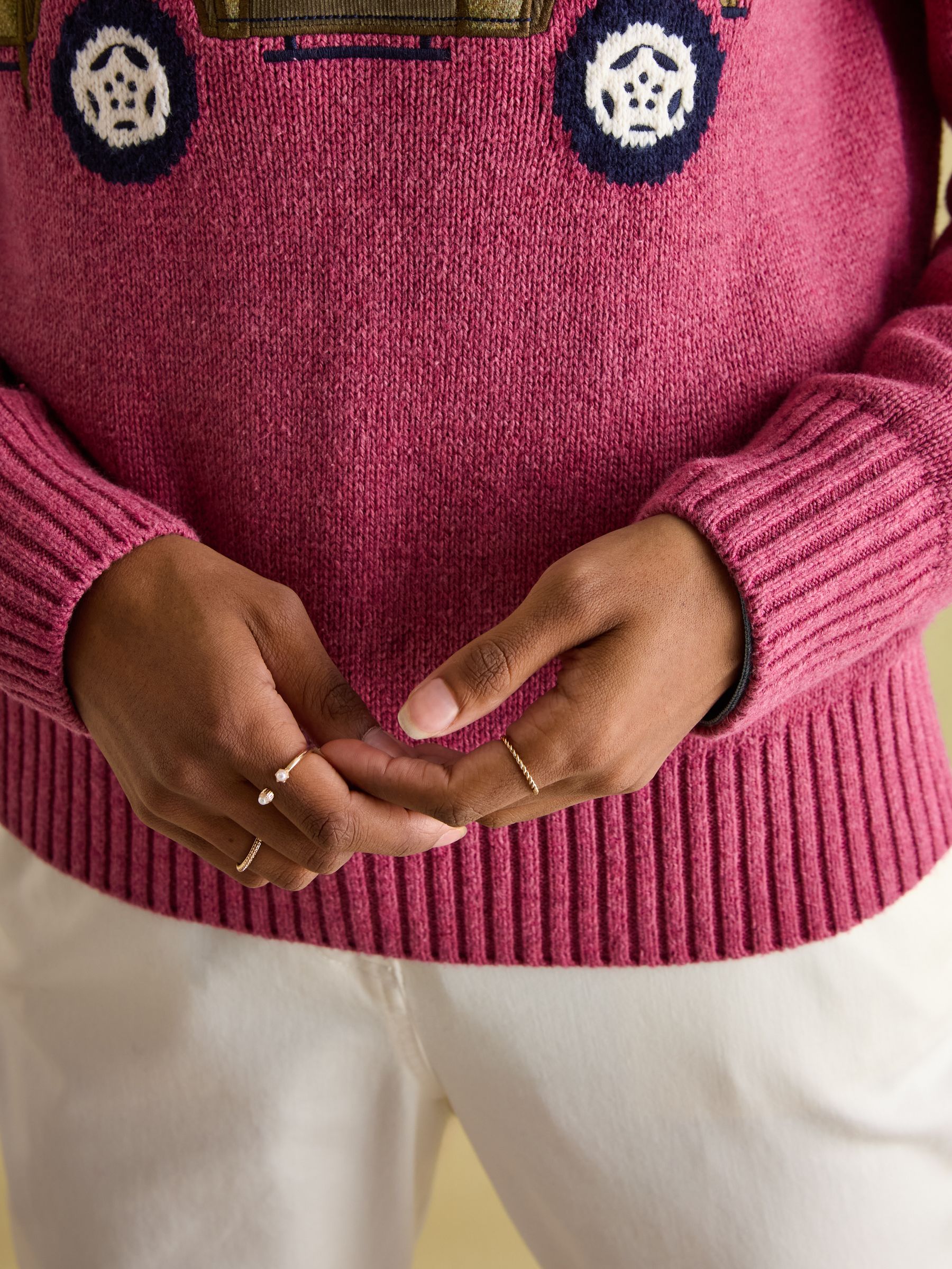 Rutland Pink Applique Knitted Jumper - Image 8 of 10