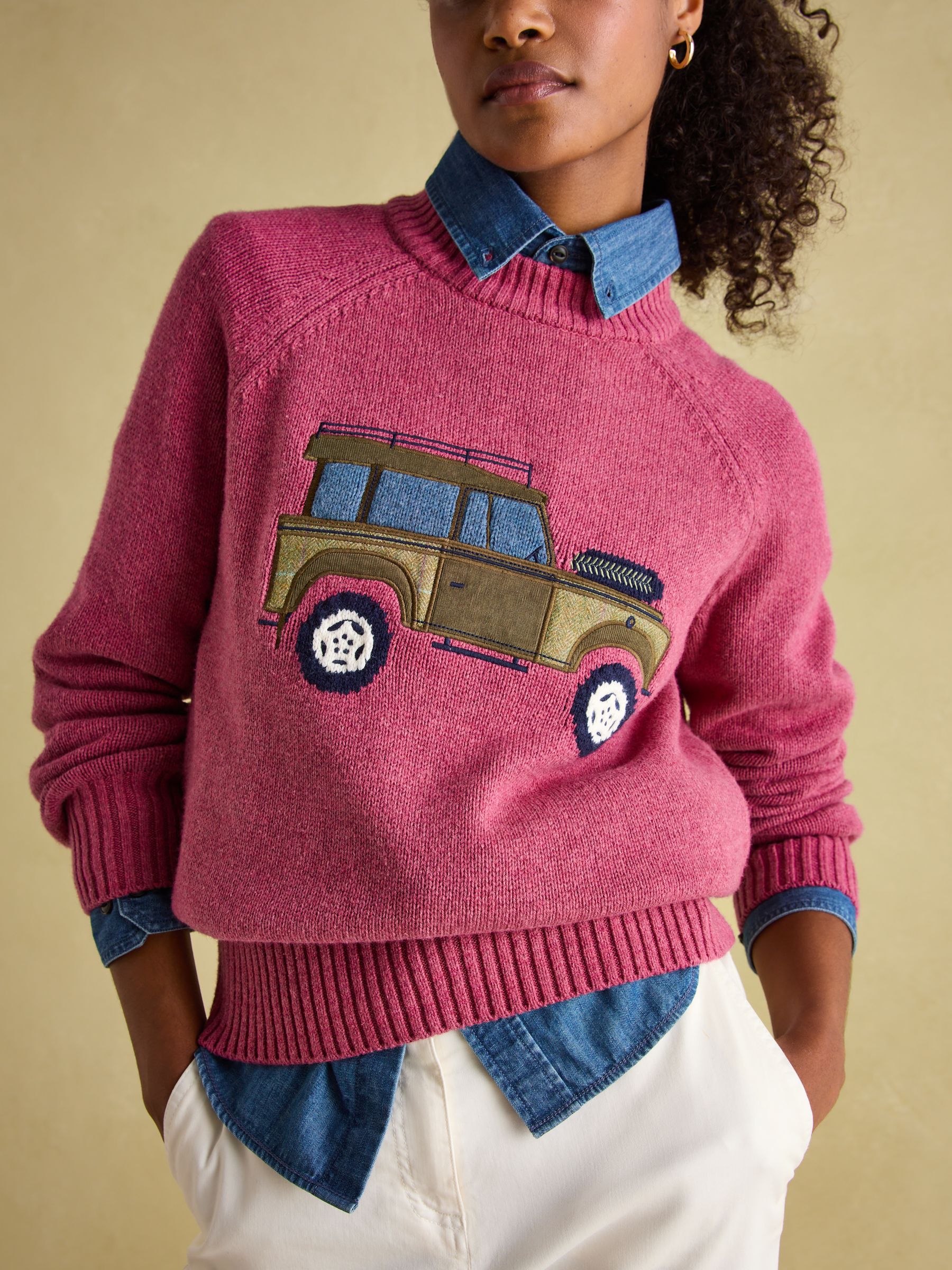 Rutland Pink Applique Knitted Jumper - Image 9 of 10