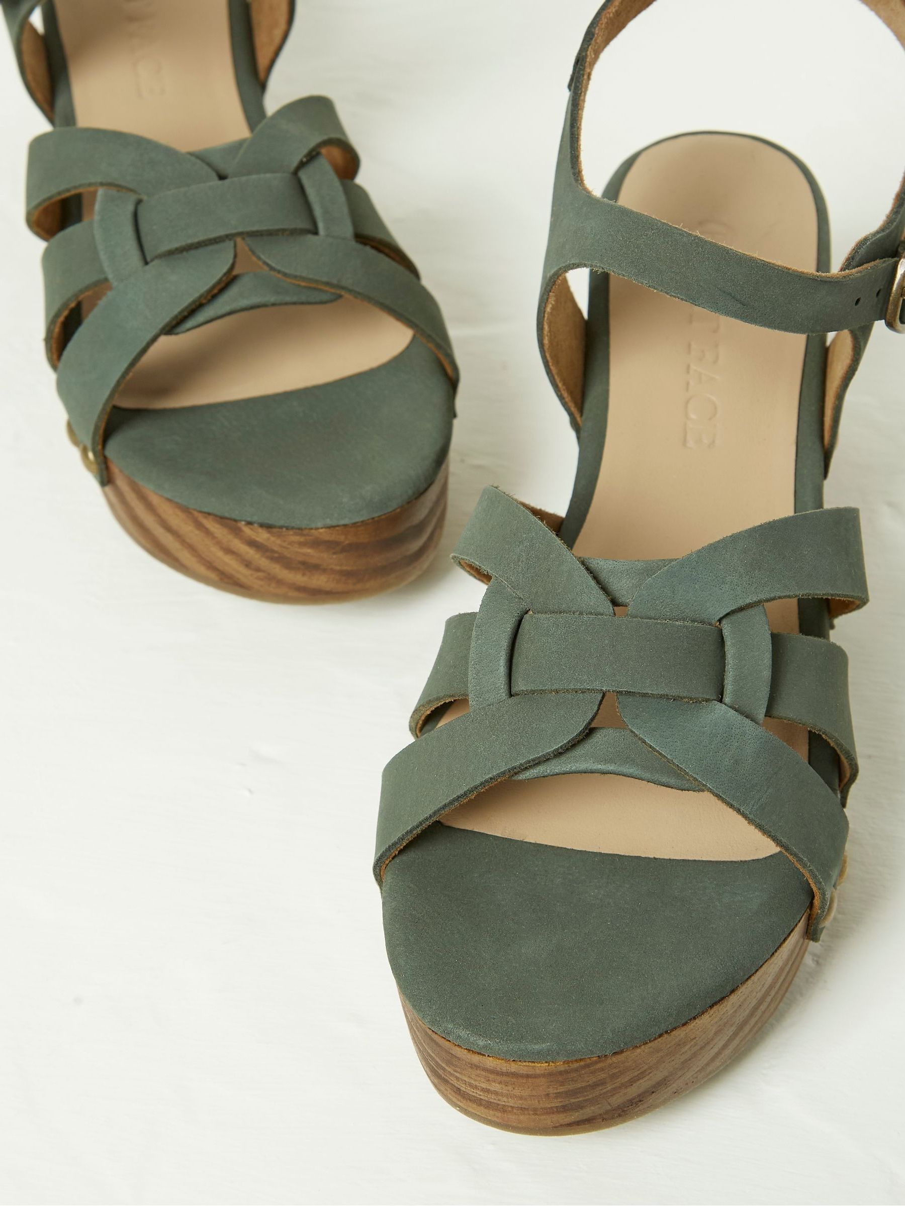 Leoni Green Mid Heel Clogs - Image 3 of 3