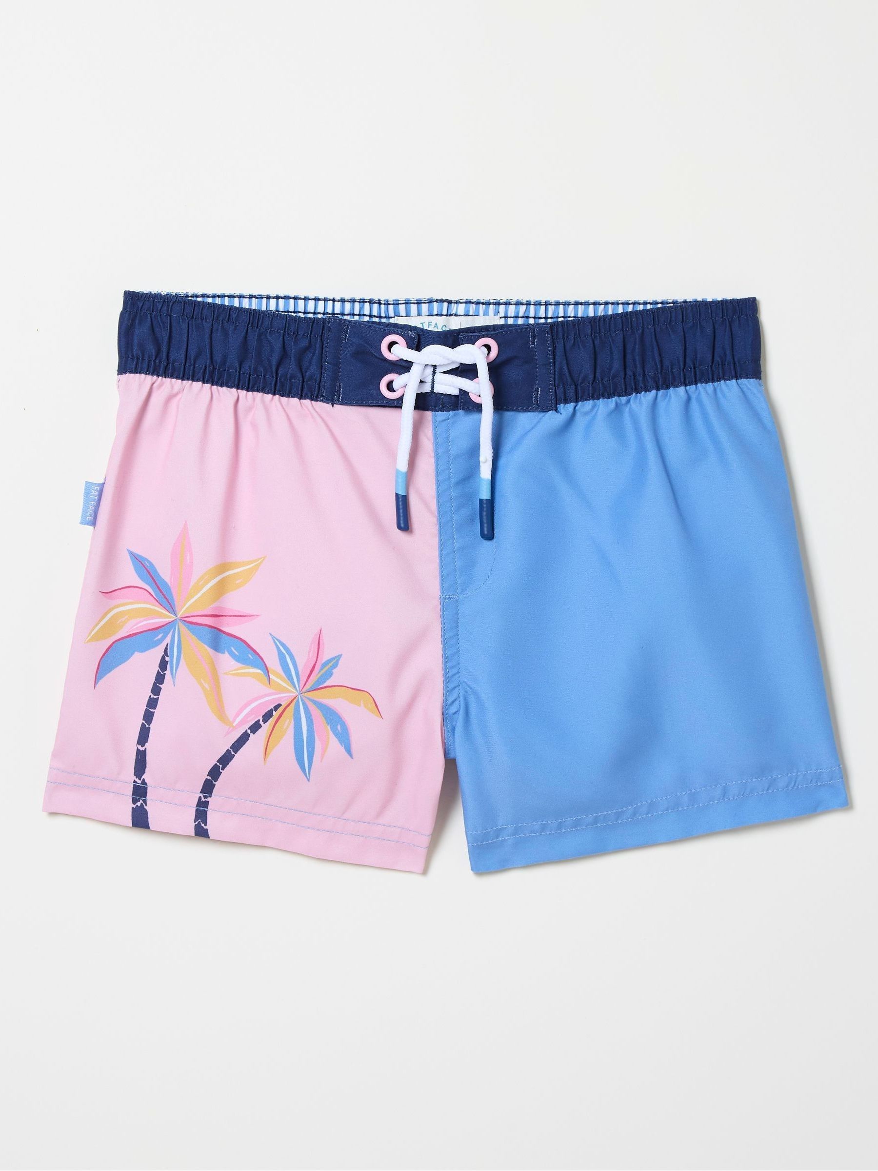 Pink Colourblock Swim Shorts - Image 4 of 4