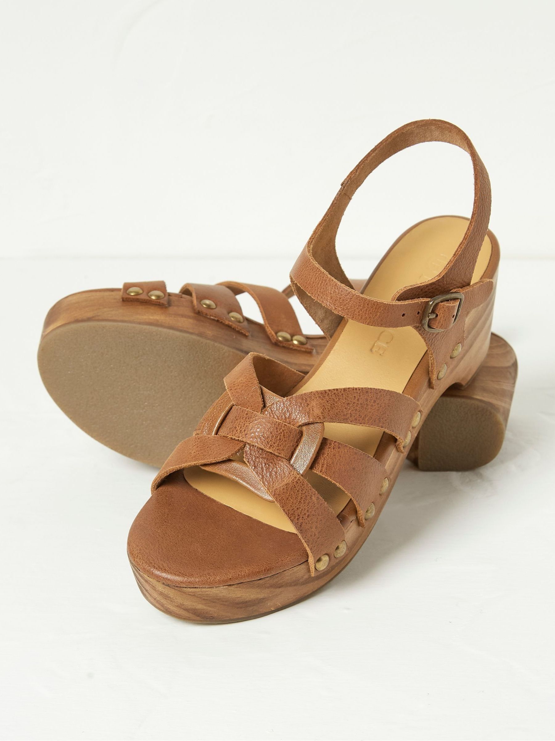 Leoni Brown Mid Heel Clogs - Image 3 of 3
