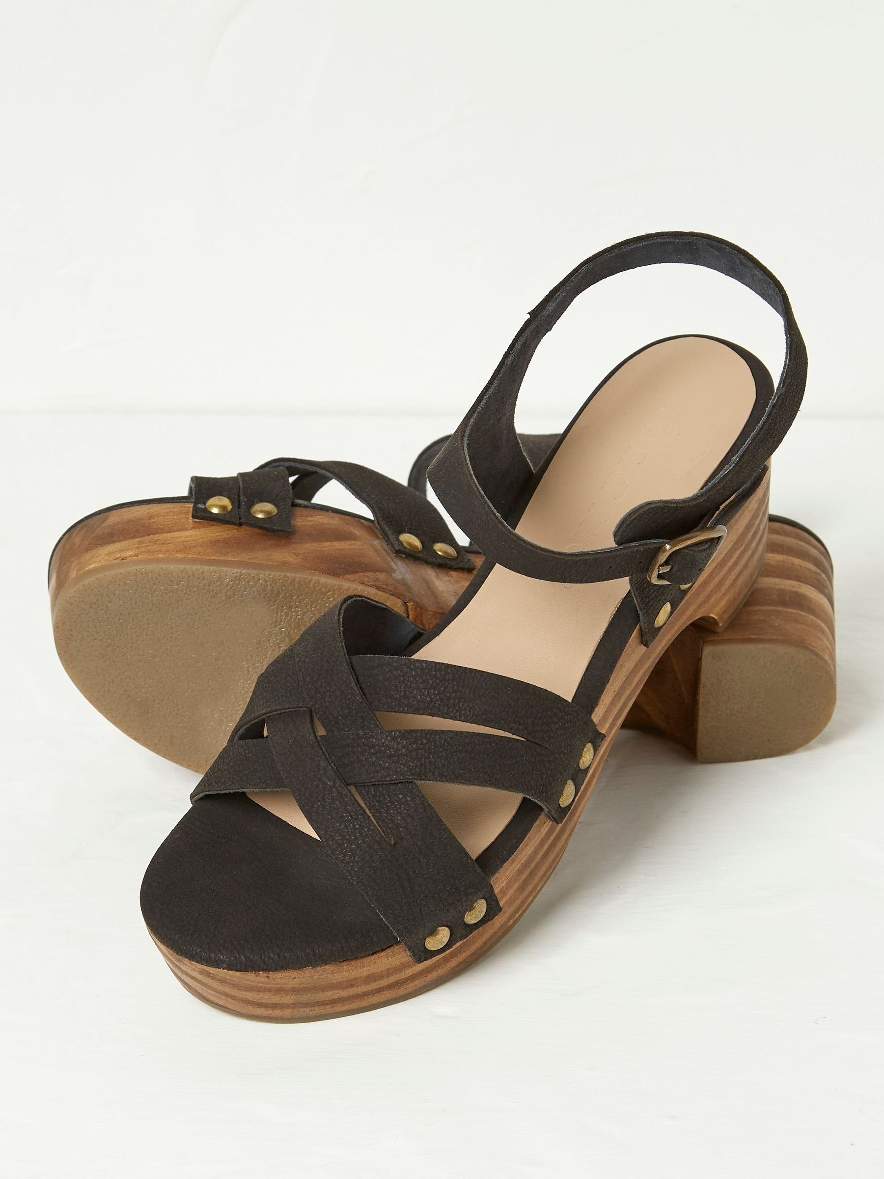Leoni Black Mid Heel Clogs - Image 2 of 3