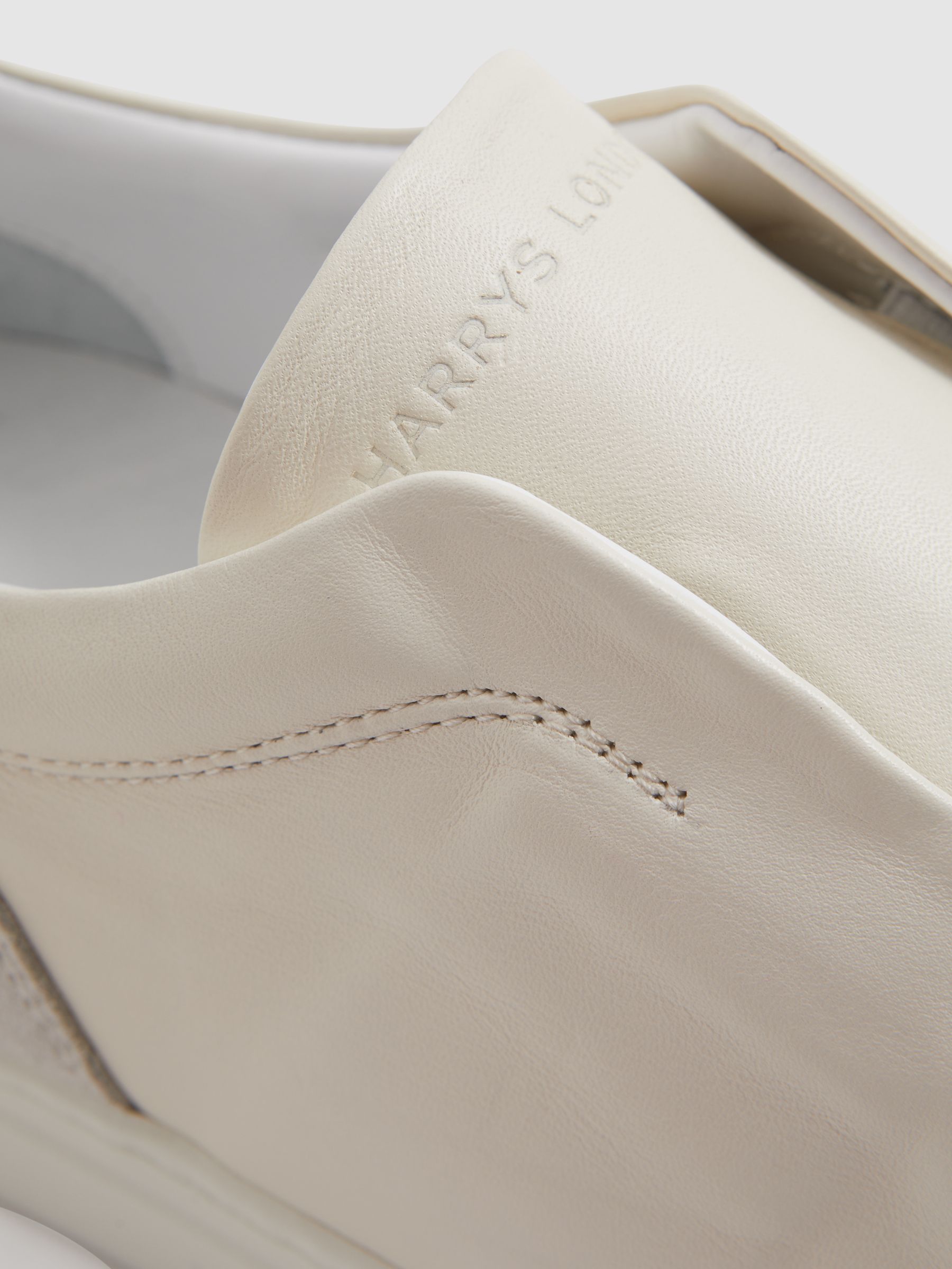 Harrys London Suede Slip On Trainers in Grey/White - Image 4 of 4