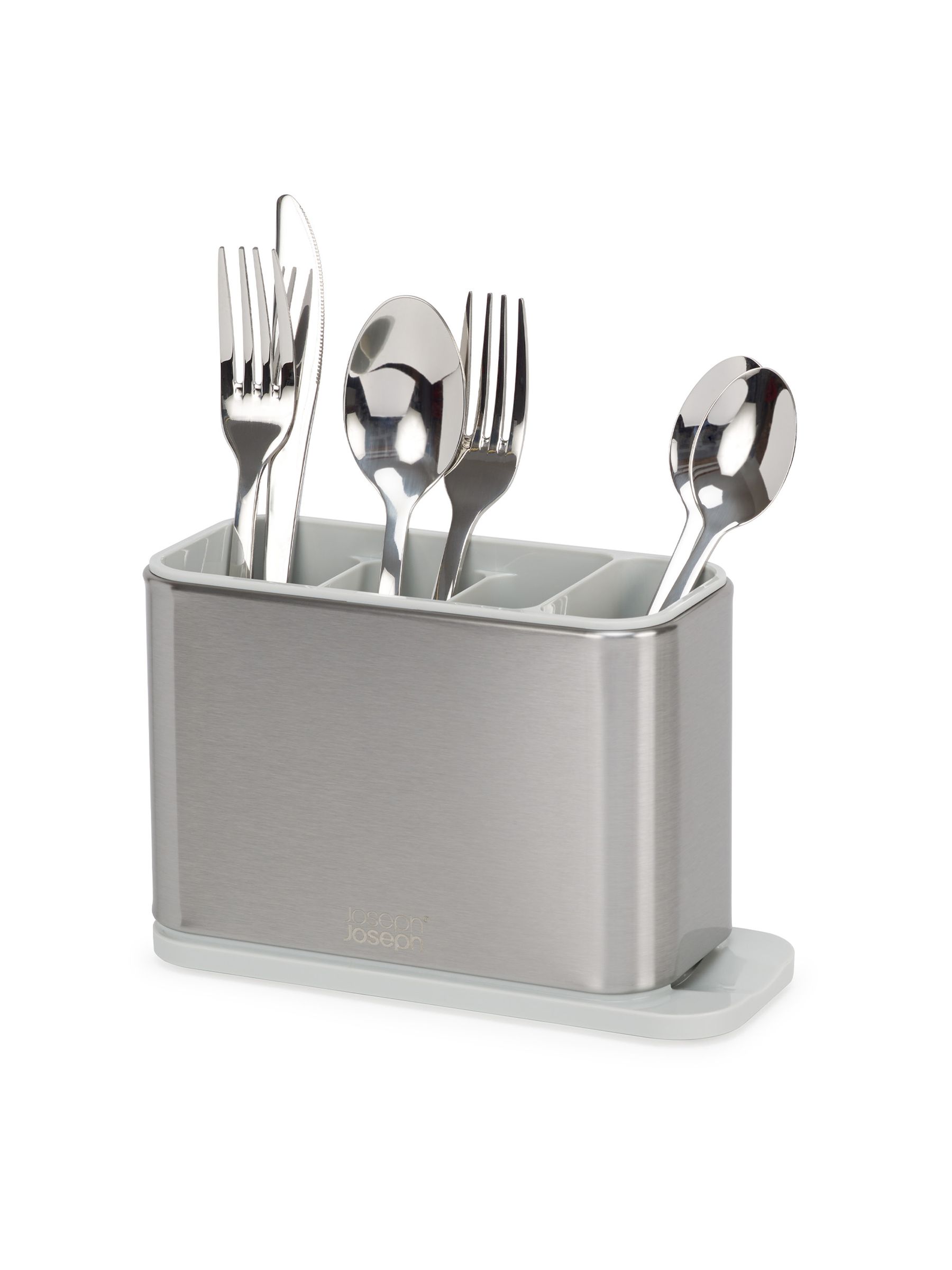 Joseph Joseph Light Stone Surface Stainless-Steel Cutlery Drainer - Image 4 of 4