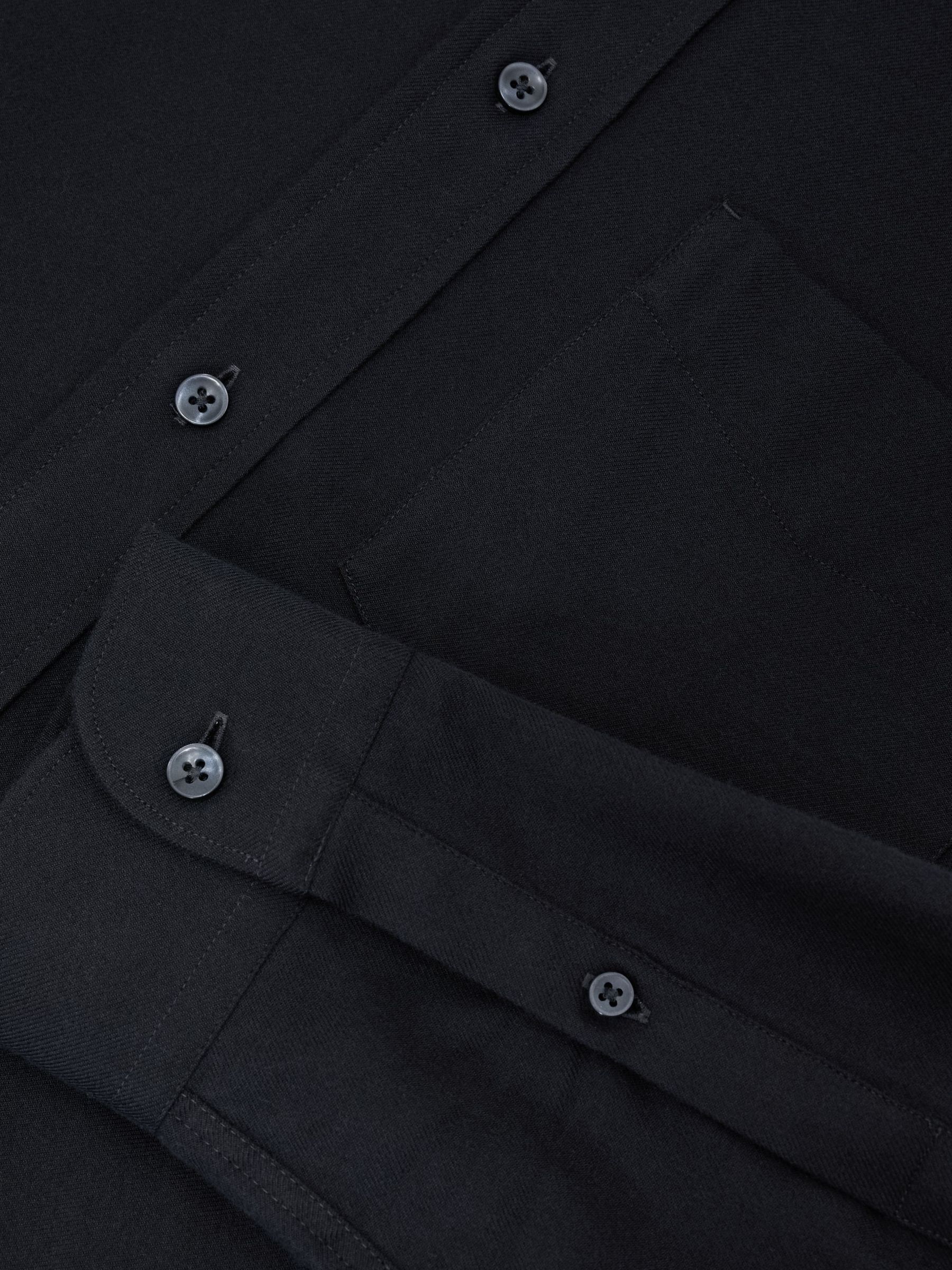 Cotton Flannel Button-Down Shirt Regular-Fit in Navy - Image 6 of 6