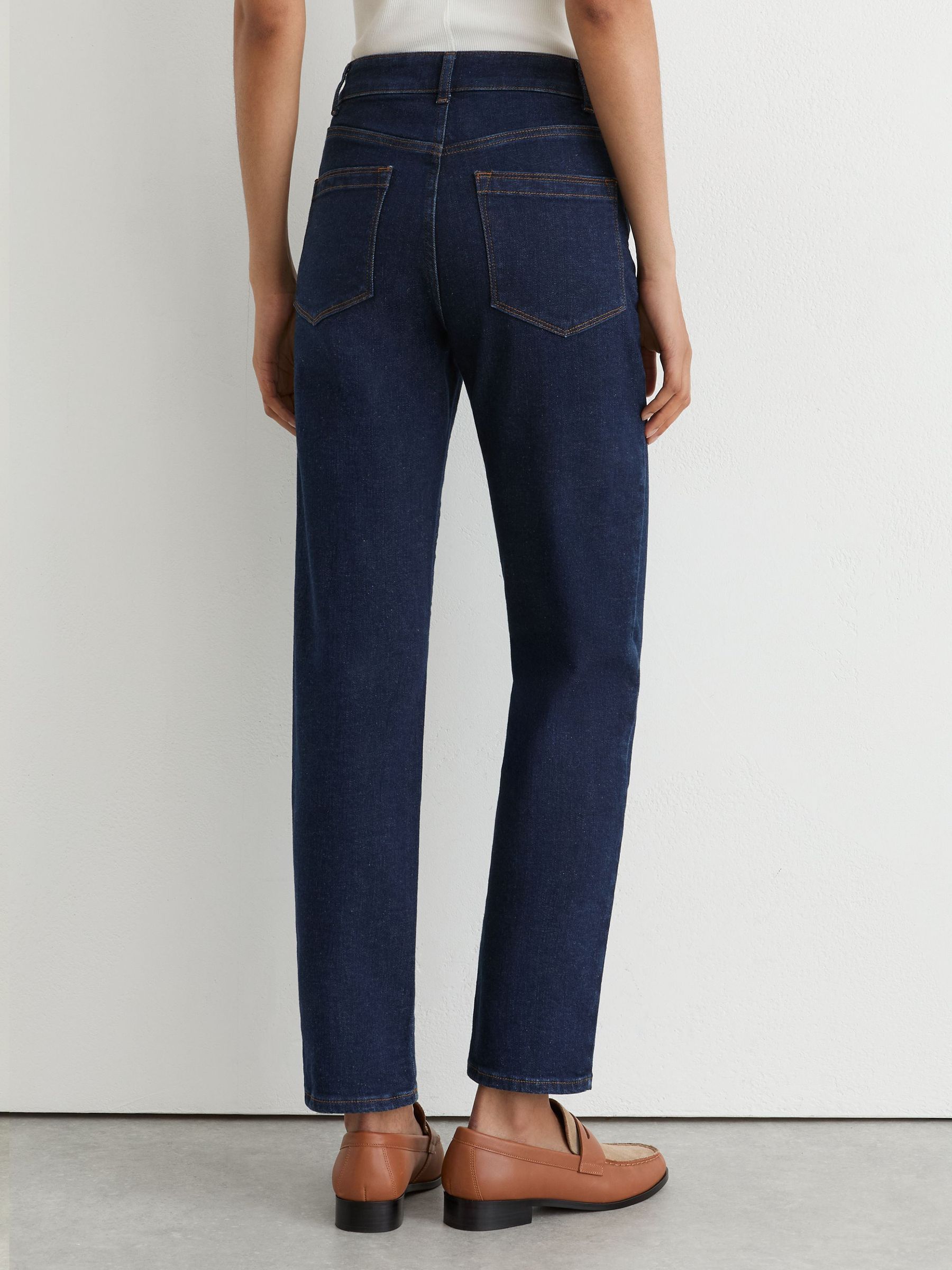 Slim-Leg Mid-Rise Jeans in Dark Blue - Image 5 of 7