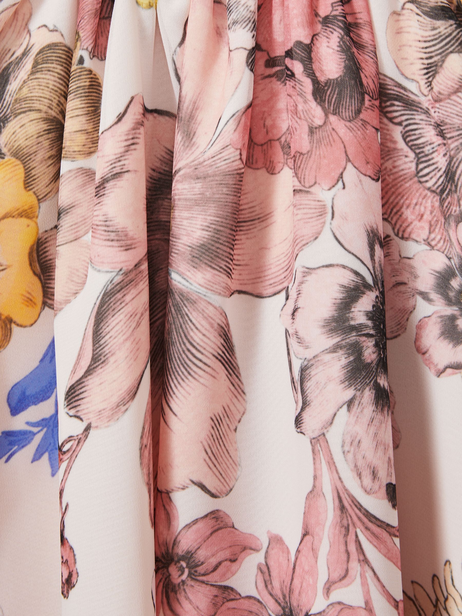 9-13 yrs Floral Print Halter Neck Dress in Pink Print - Image 4 of 4