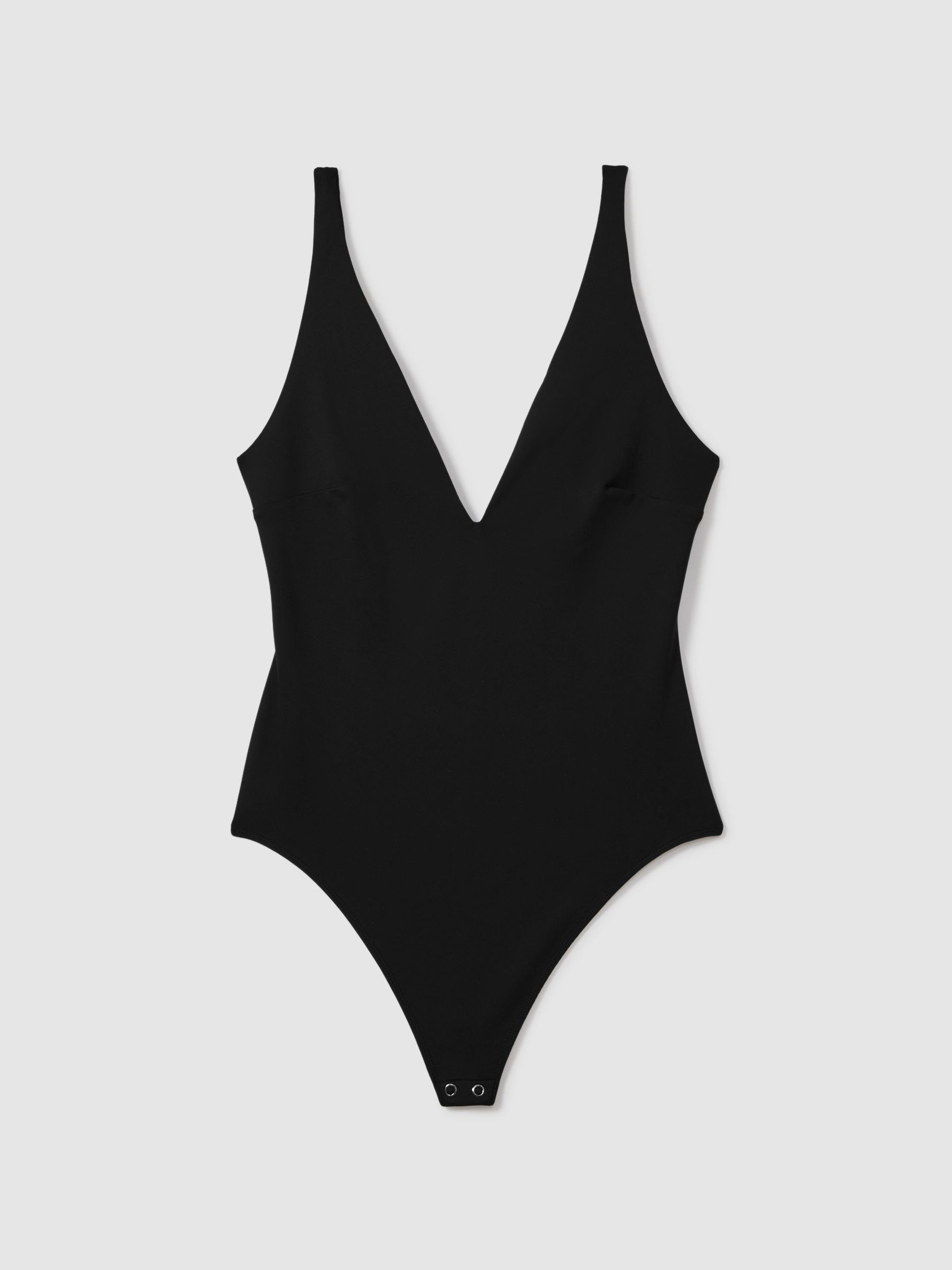 Good American Scuba V-Neck Bodysuit in Black - Image 2 of 5