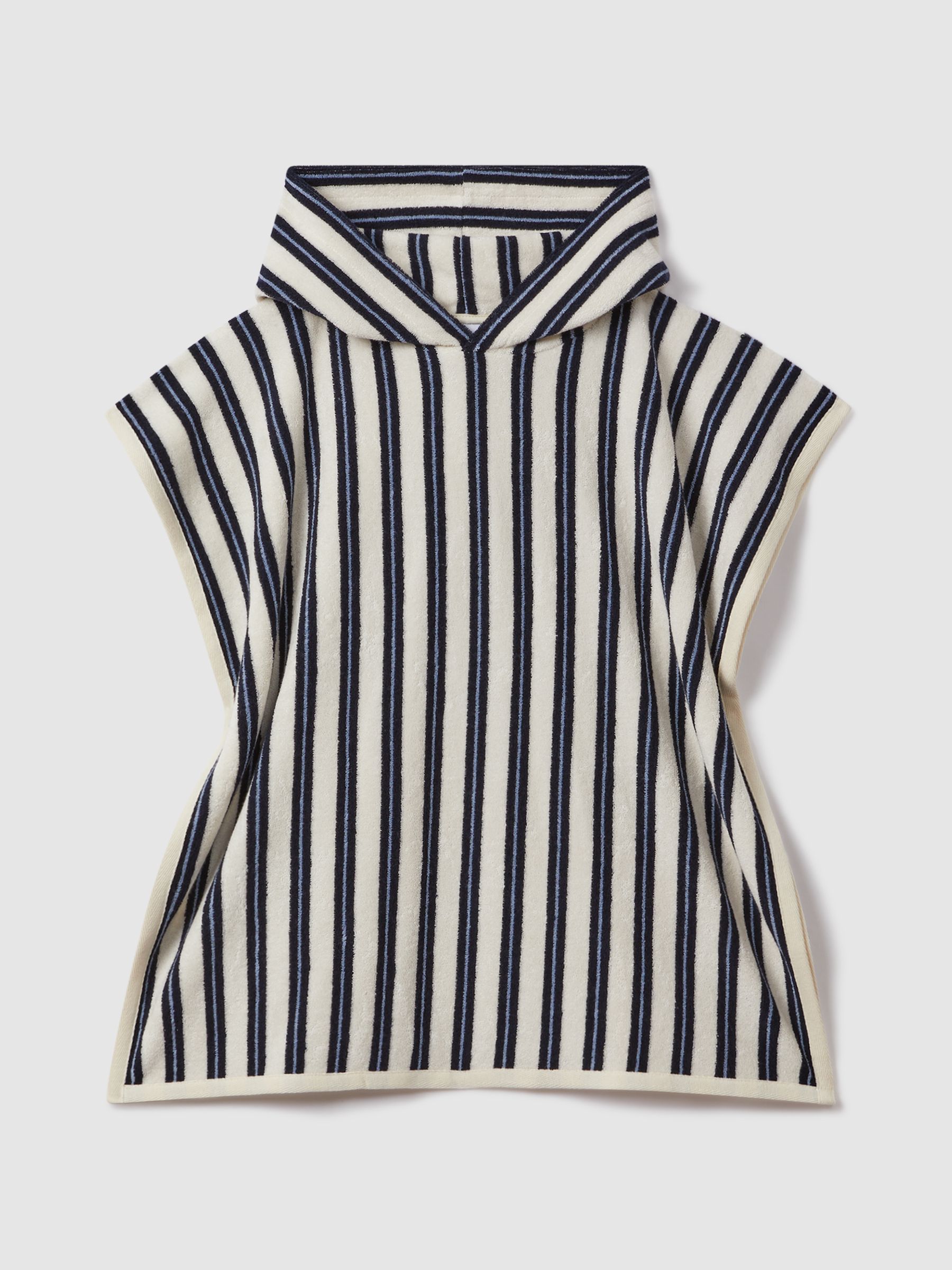 4-9 yrs Cotton Blend Poncho in Navy - Image 1 of 3