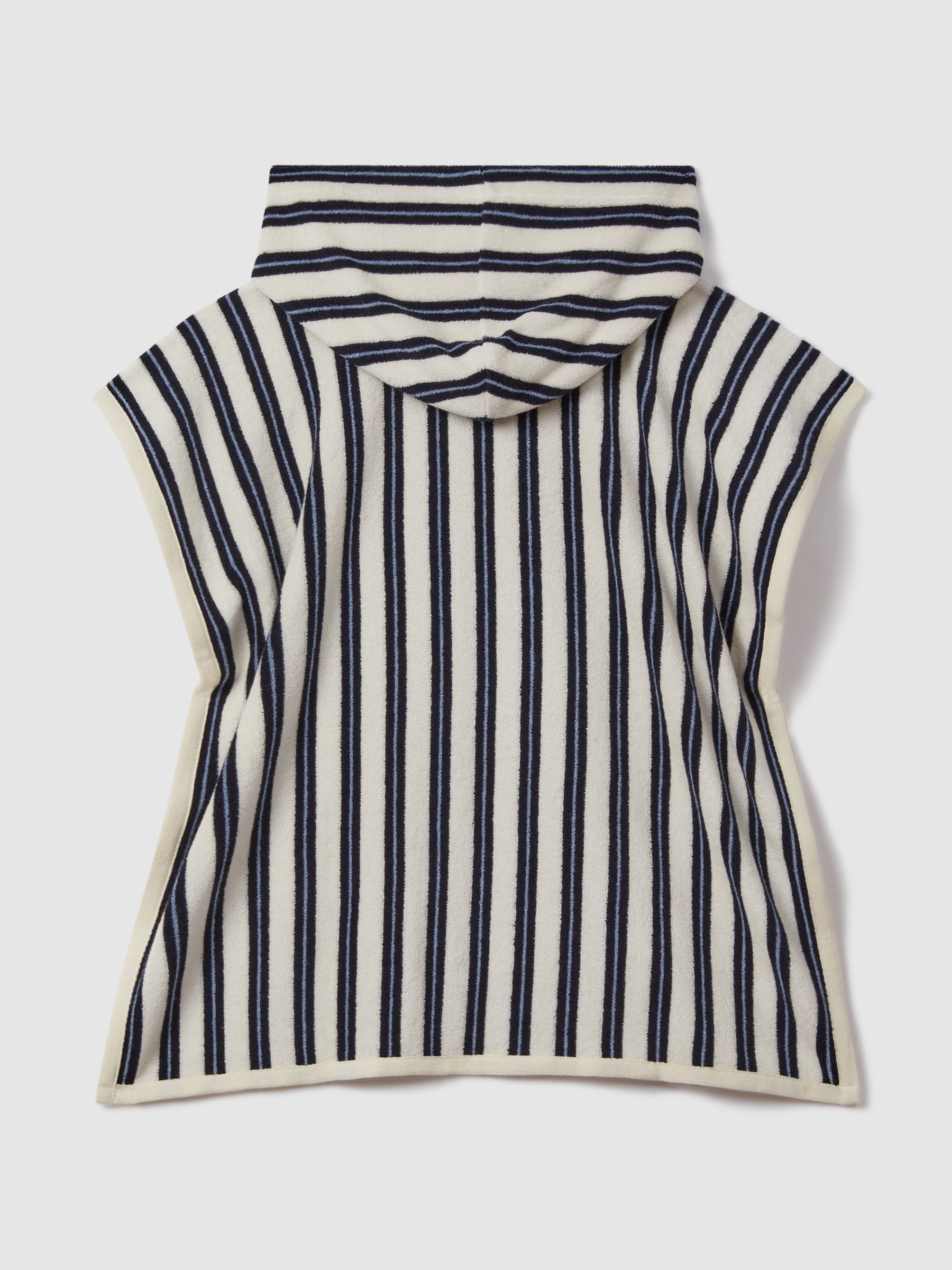 4-9 yrs Cotton Blend Poncho in Navy - Image 2 of 3