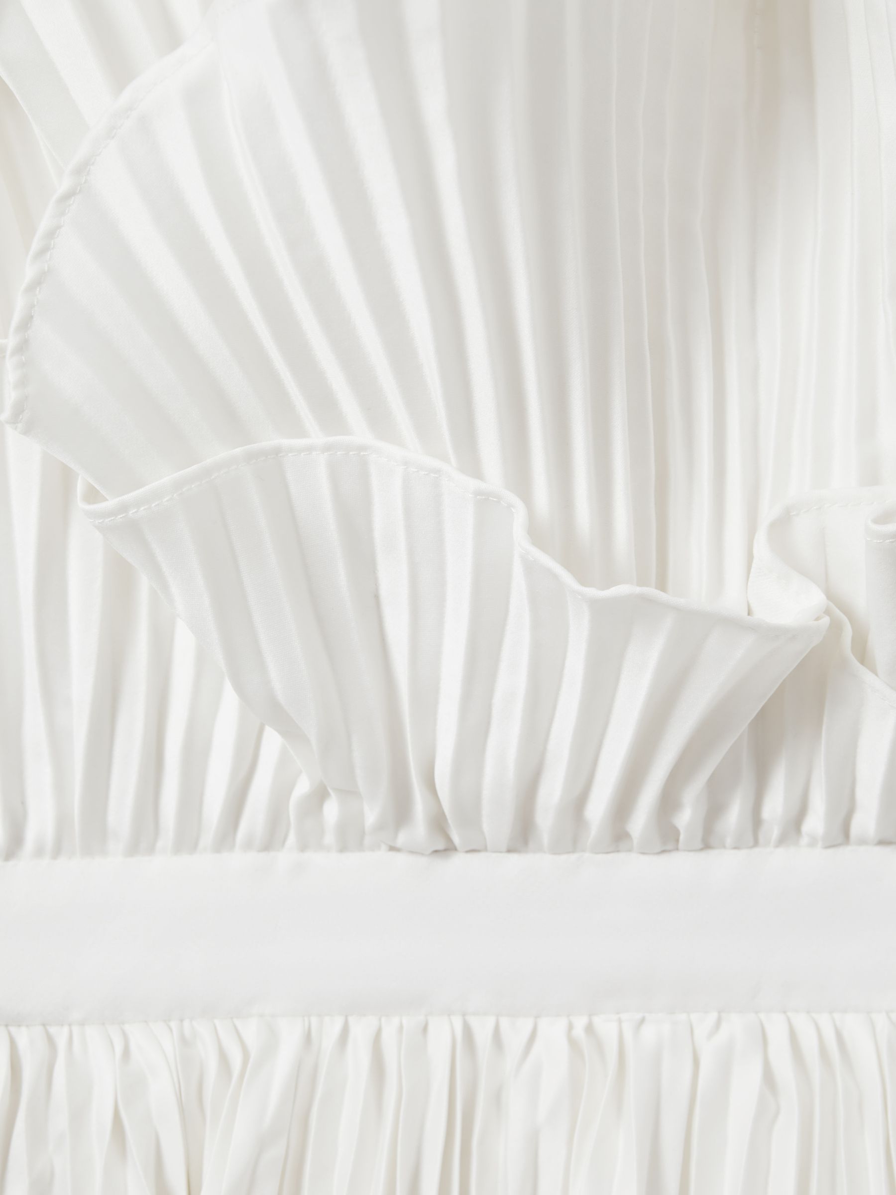 Amur Pleated Tiered Maxi Dress in Ivory - Image 6 of 6